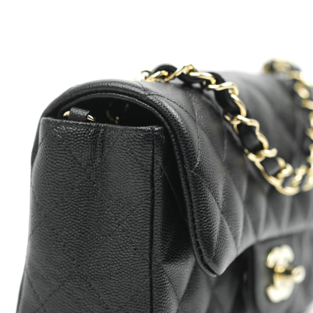 Chanel Quilted Mini Rectangular Black Caviar Gold Hardware