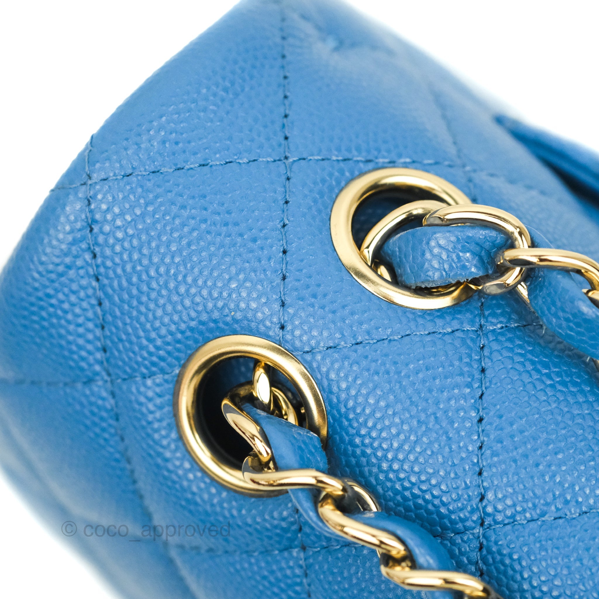 CHANEL Caviar Quilted Small Sunset On The Sea Flap Blue