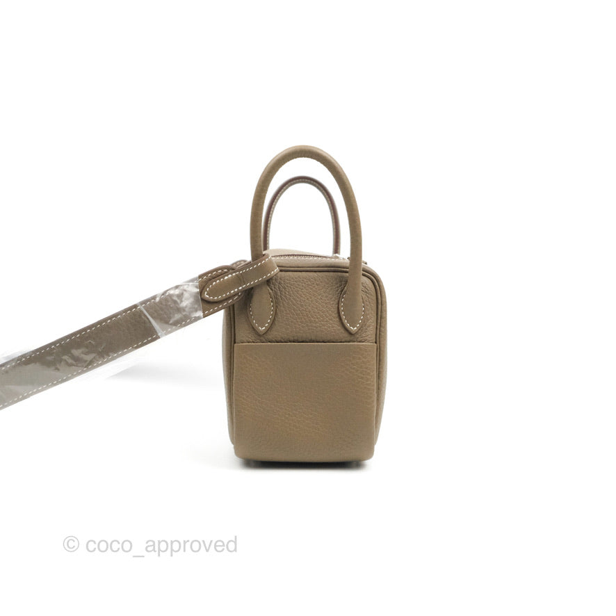 Hermès Mini Lindy 20 Etoupe Clemence Silver Hardware – Coco Approved Studio