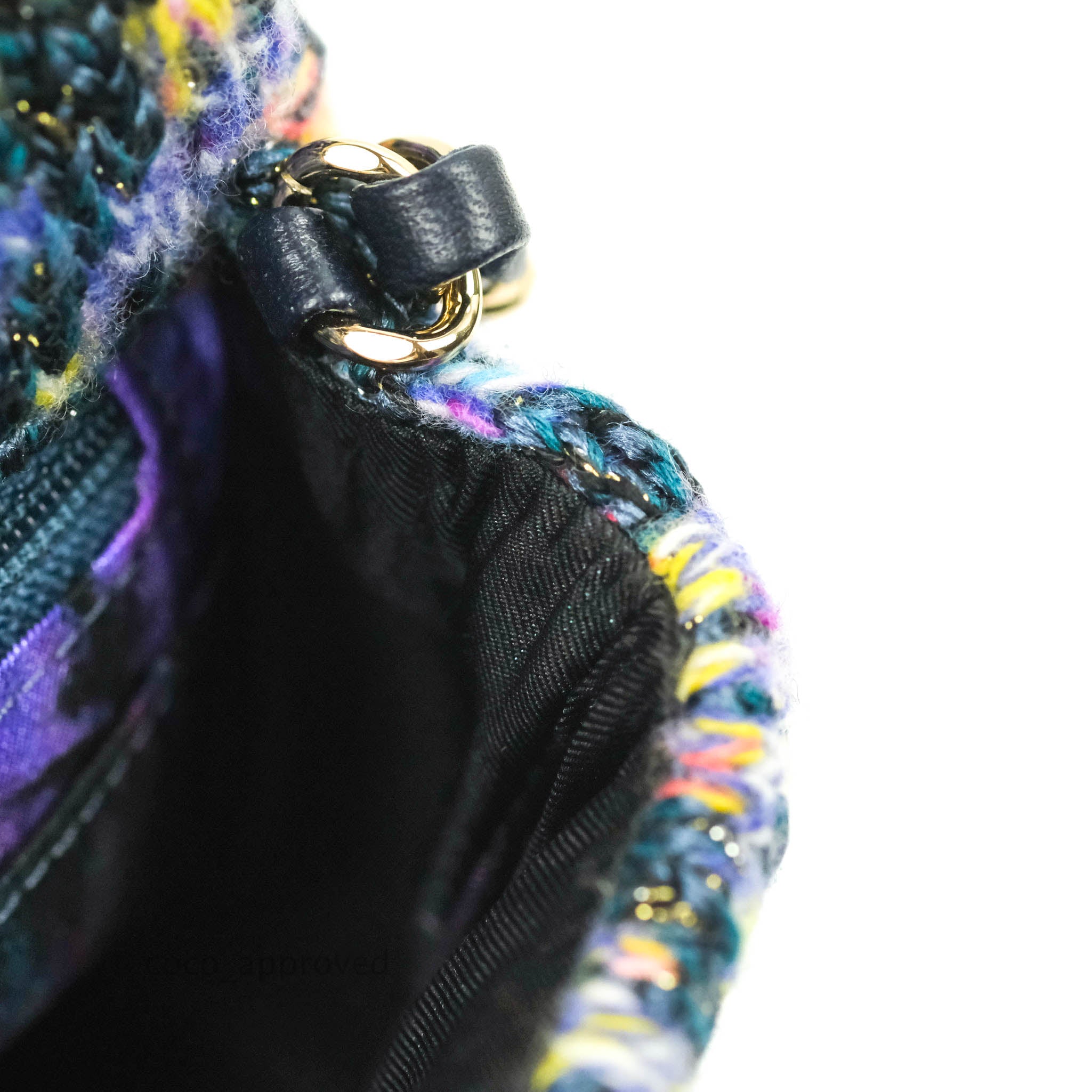 Mini flap bag, Cotton & wool tweed & gold-tone metal, brown & multicolor —  Fashion | CHANEL