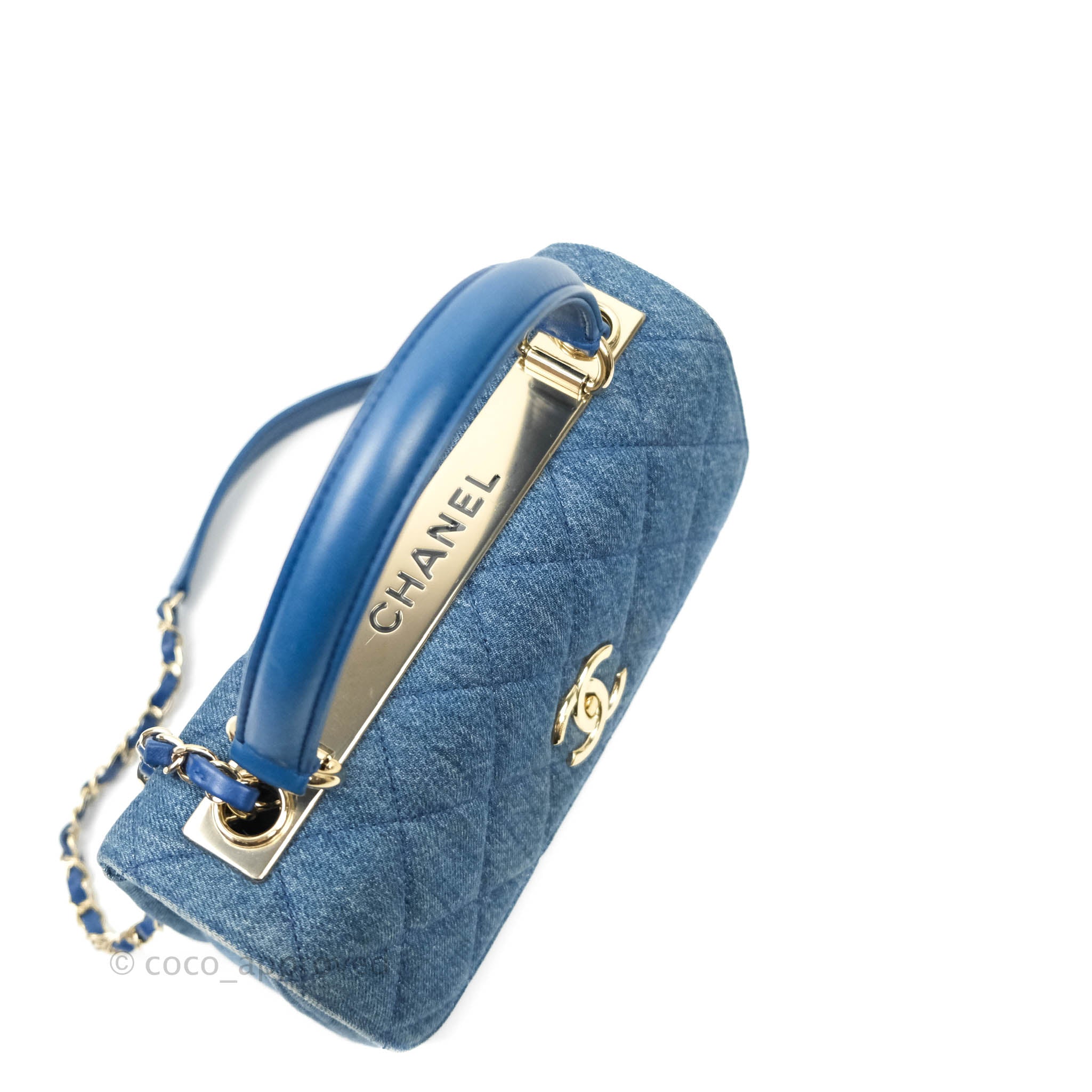 Chanel Trendy CC Small Navy Denim Gold Hardware – Coco Approved Studio