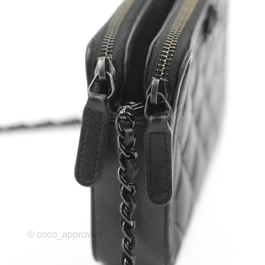 Classic GOLD Chain Bag Strap With Leather Weaved/threaded 
