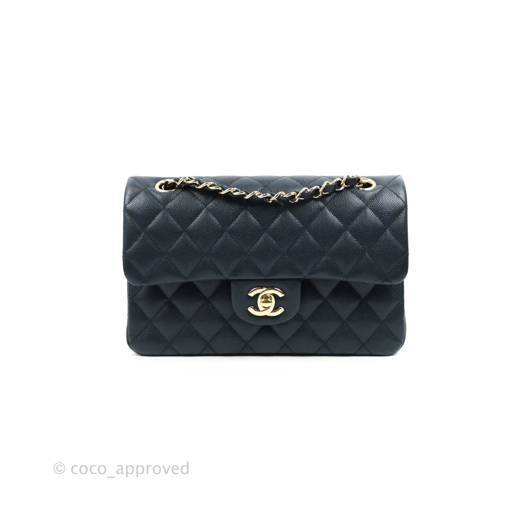 Chanel – Classic Double Flap Small Black Gold – Queen Station
