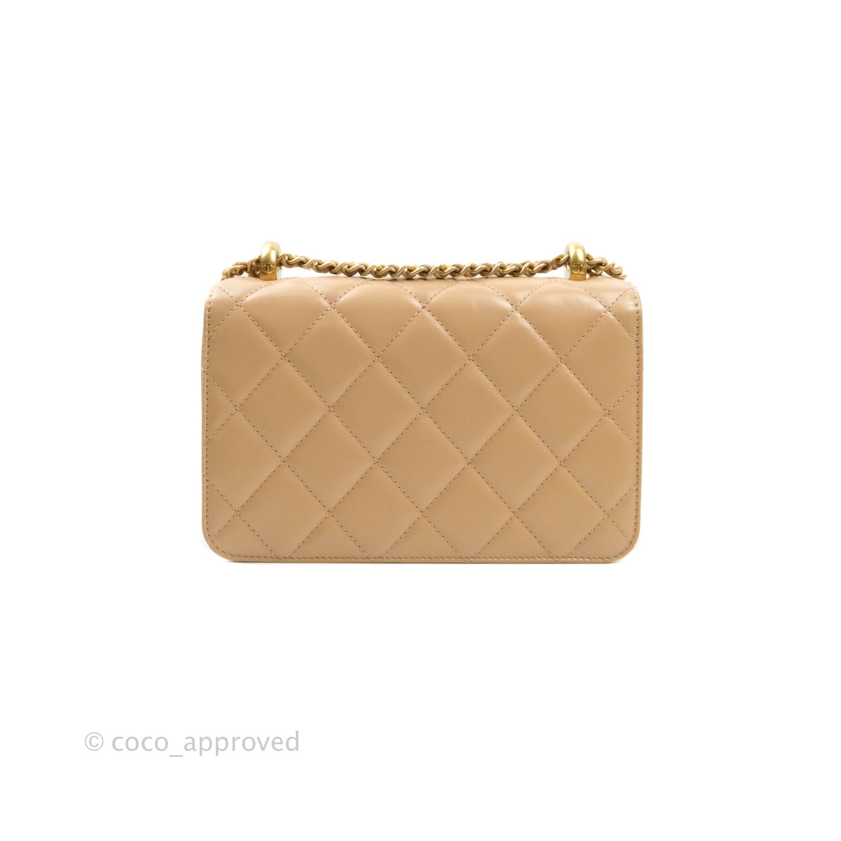 CHANEL 21A Beige Perfect Fit Calf Skin Flap Bag Adjustable Strap Gold –  AYAINLOVE CURATED LUXURIES