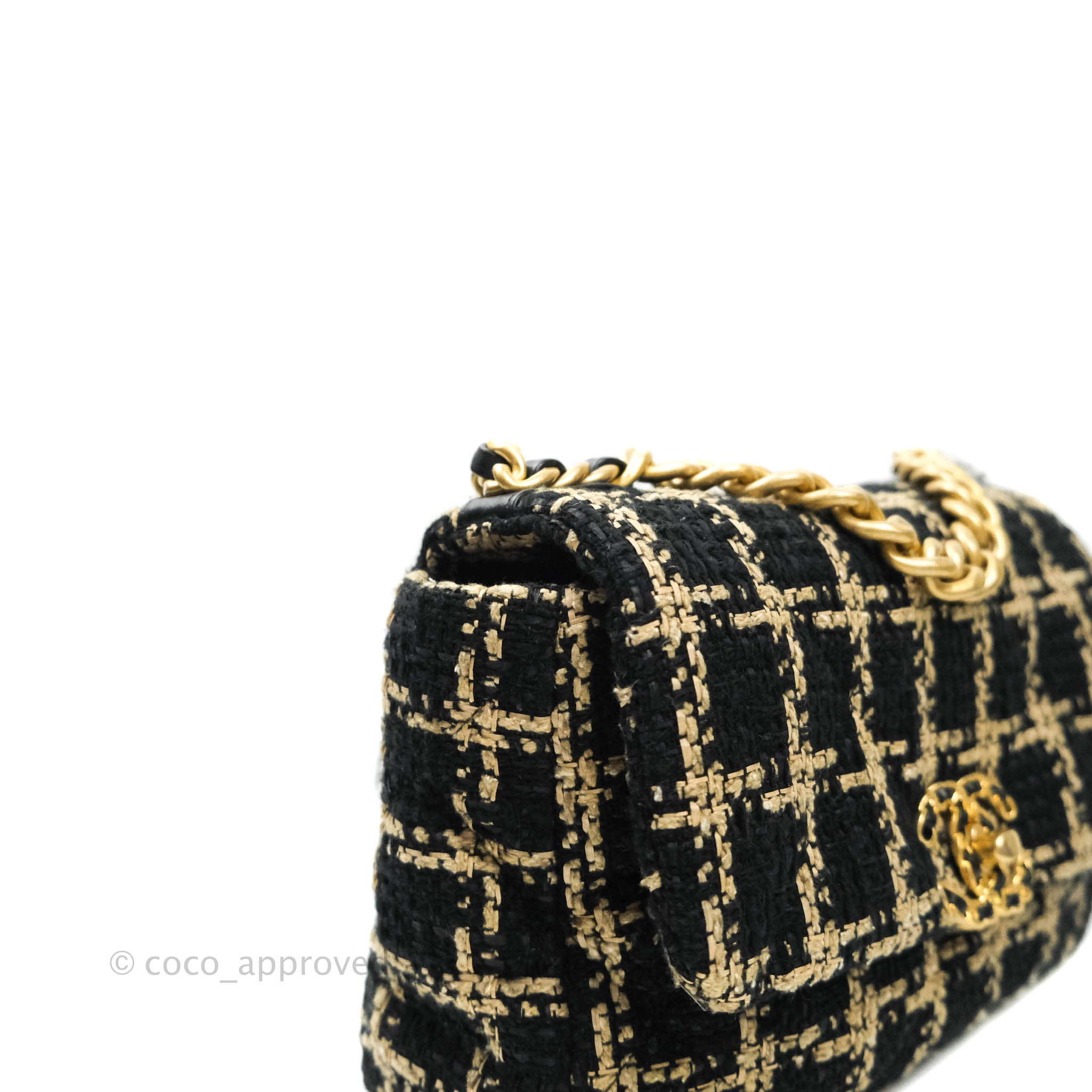 Chanel 19 Small Tweed Black Beige Mixed Hardware – Coco Approved