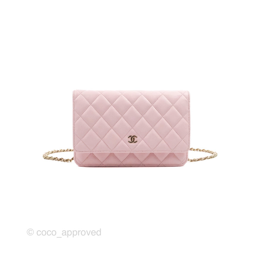 Chanel Quilted Small Classic Flap Trifold Wallet Pink Caviar Gold Hard –  Coco Approved Studio