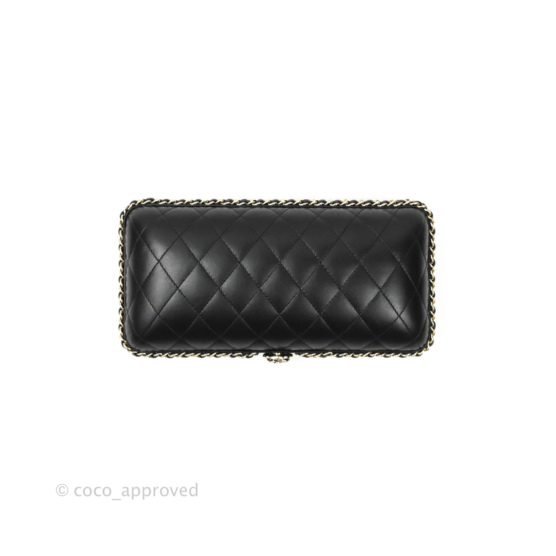 Chanel Quilted Lambskin Leather Wallet on Silver Chain Black Crossbody Bag  - Luxury In Reach