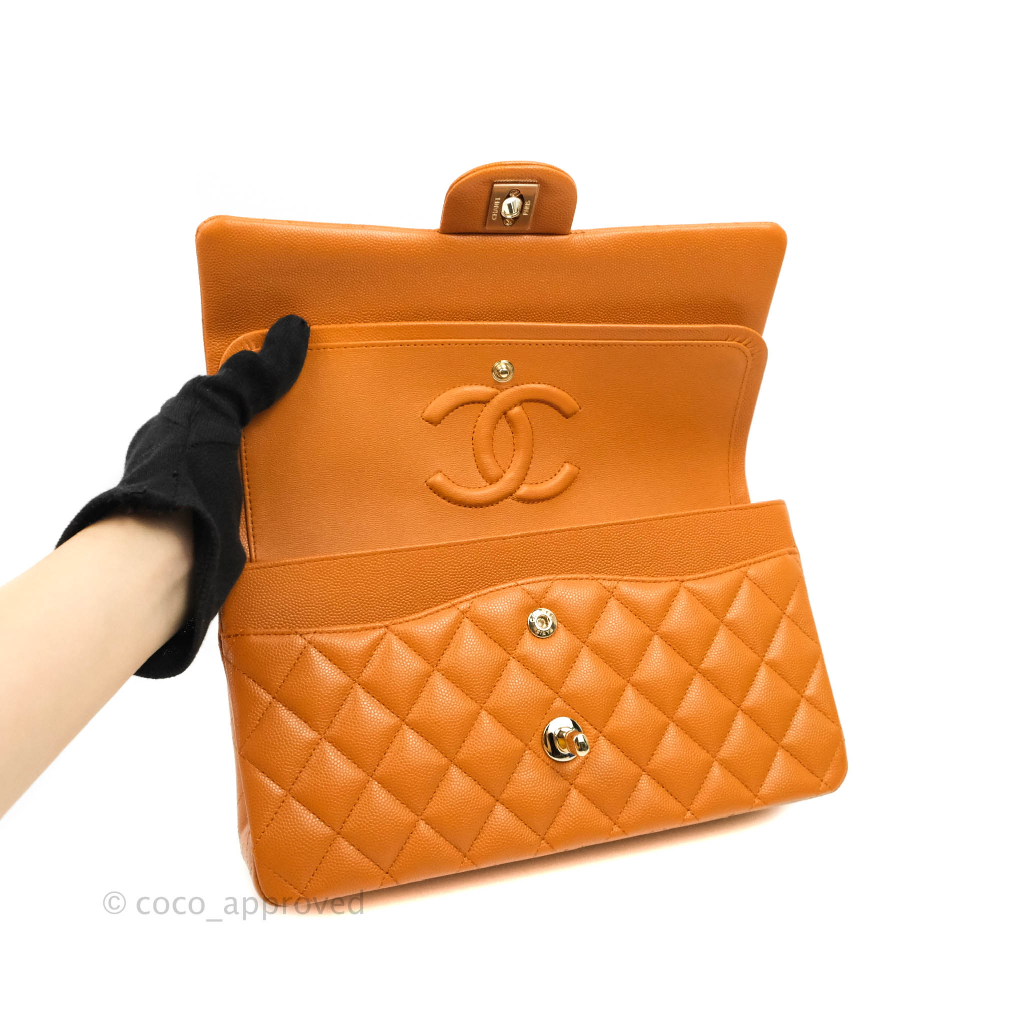 Chanel Quilted MediumLarge Classic Flap Caramel 21P  THE PURSE AFFAIR