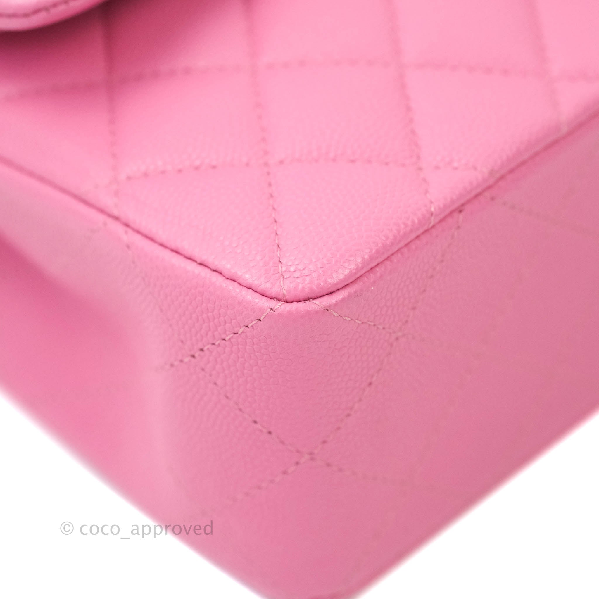 Dark Pink Caviar Small Classic Flap – Opulent Habits