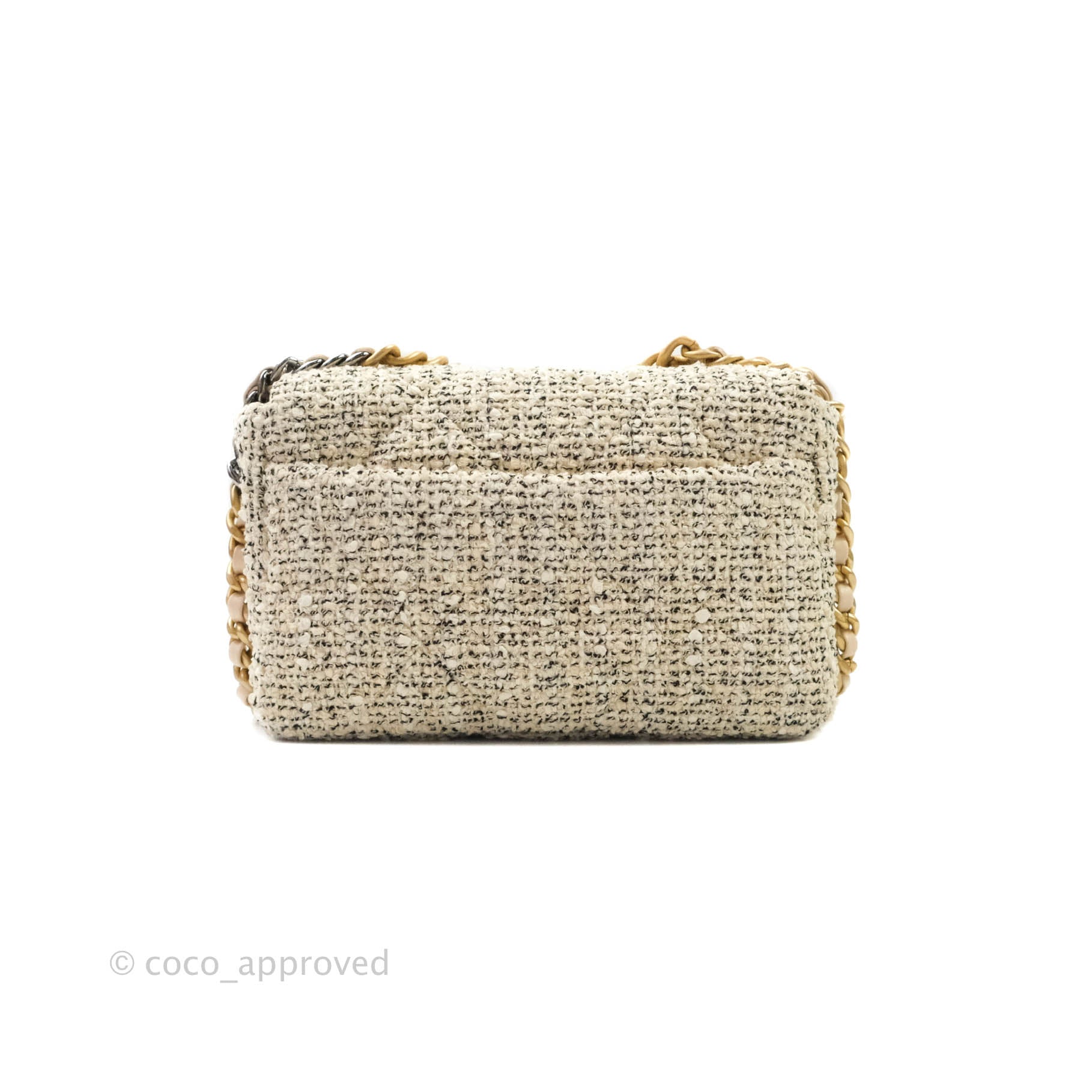 Chanel 19 Small Tweed Oreo Cream Mixed Hardware – Coco Approved Studio