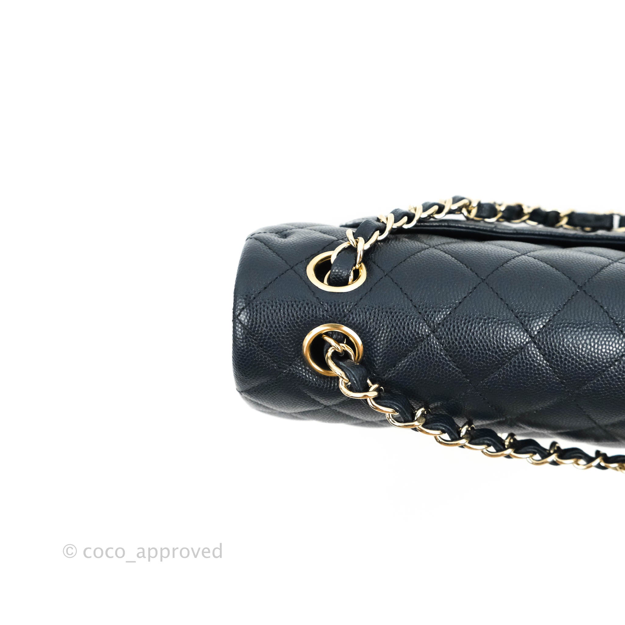 Chanel Navy Blue Caviar Leather Arch Chic Small Crossbody Flap Bag 419cas528