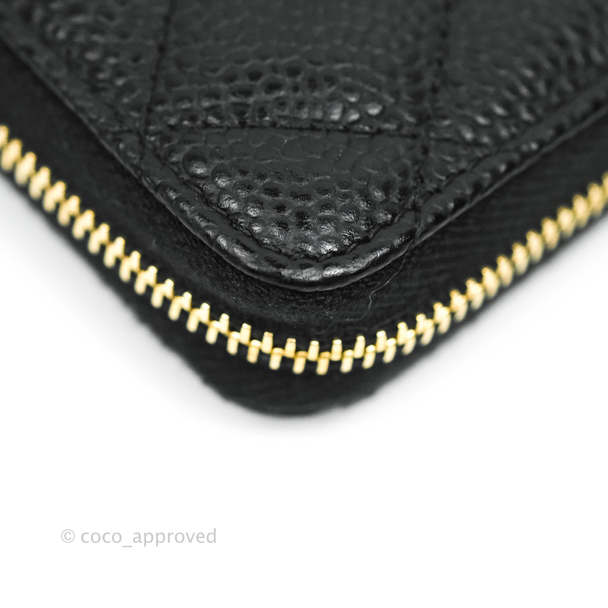 Chanel Classic Zipped Coin Purse in Black Caviar with Shiny Gold Hardware -  SOLD