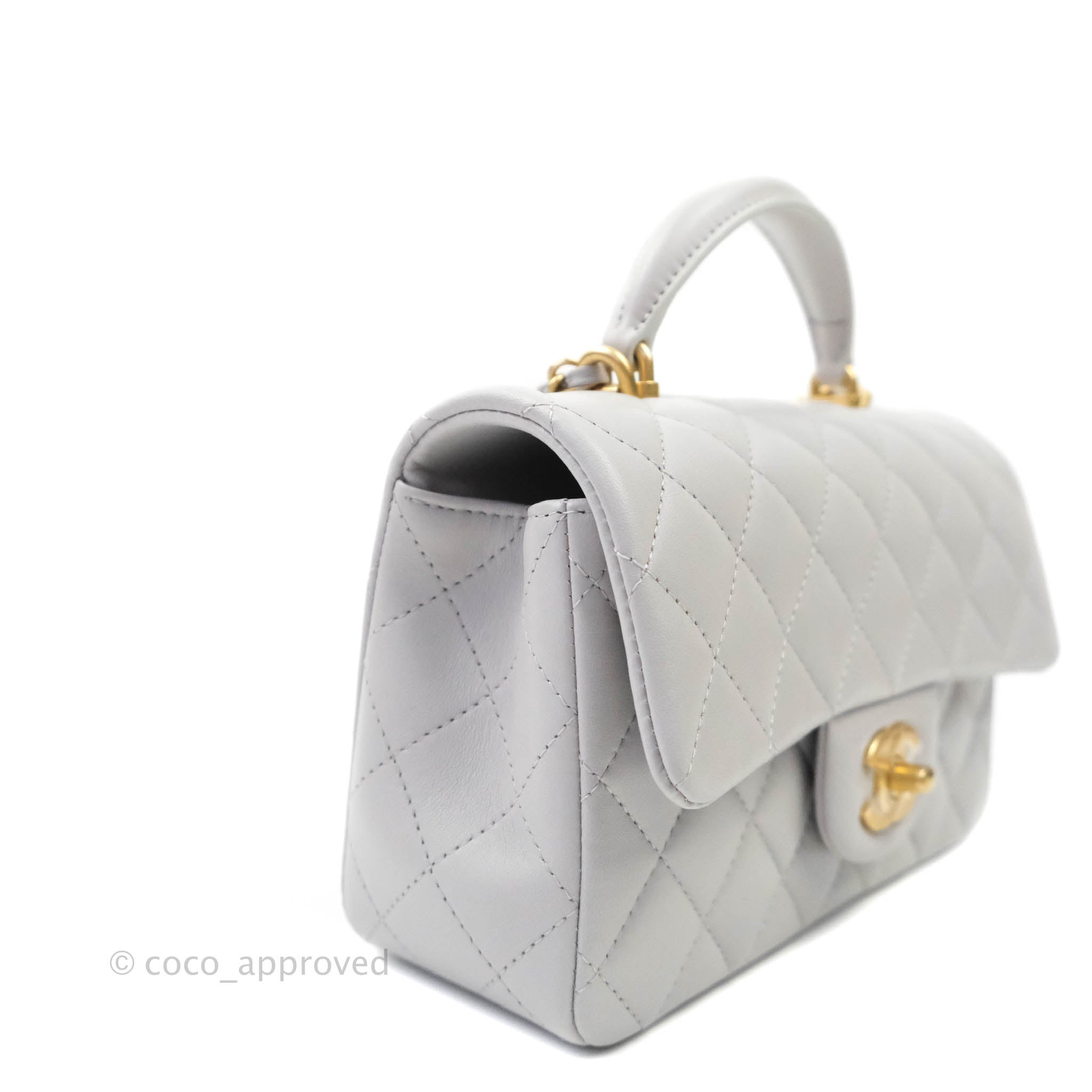 Chanel 2021 Mini Shopping Bag - Grey Totes, Handbags - CHA932037