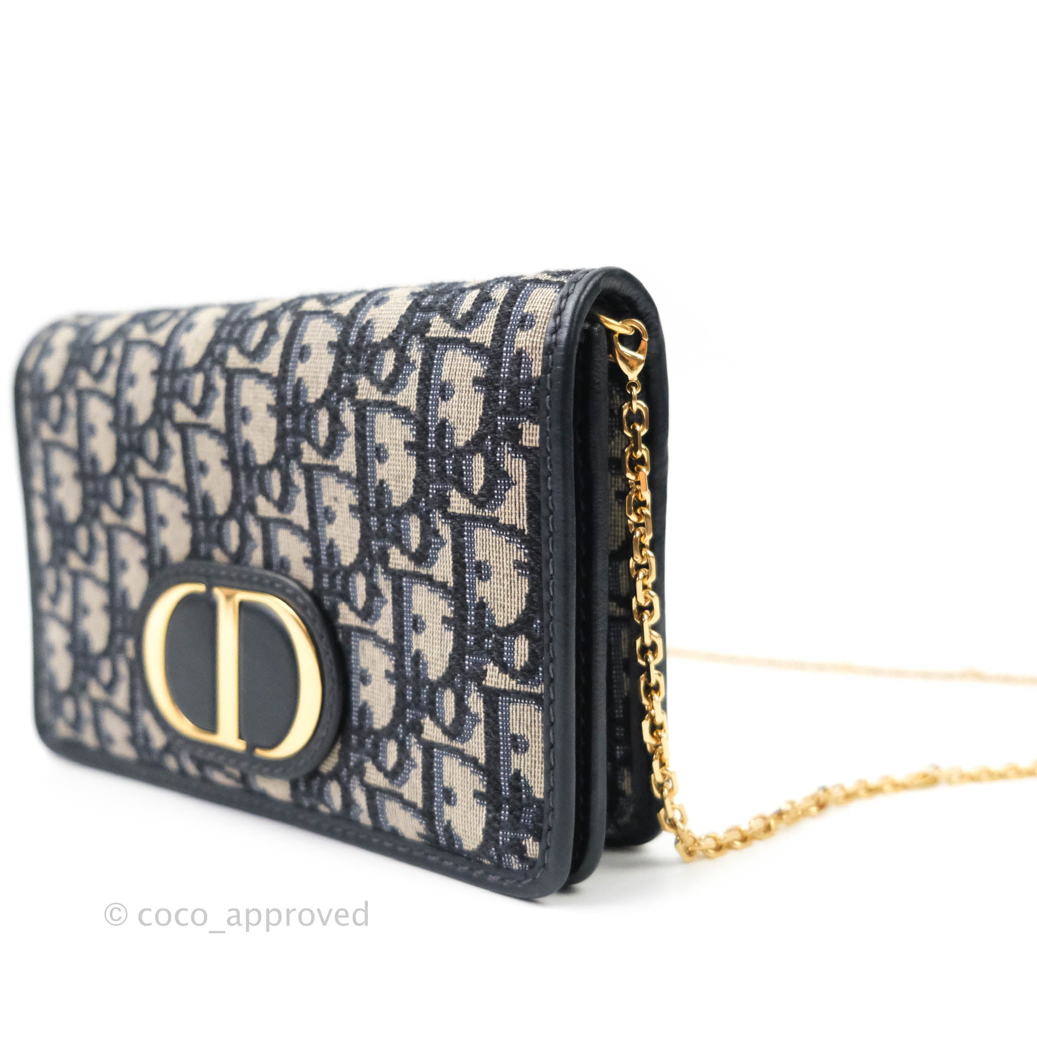 Dior 30 Montaigne Bag Blue Dior Oblique Jacquard – Coco Approved Studio