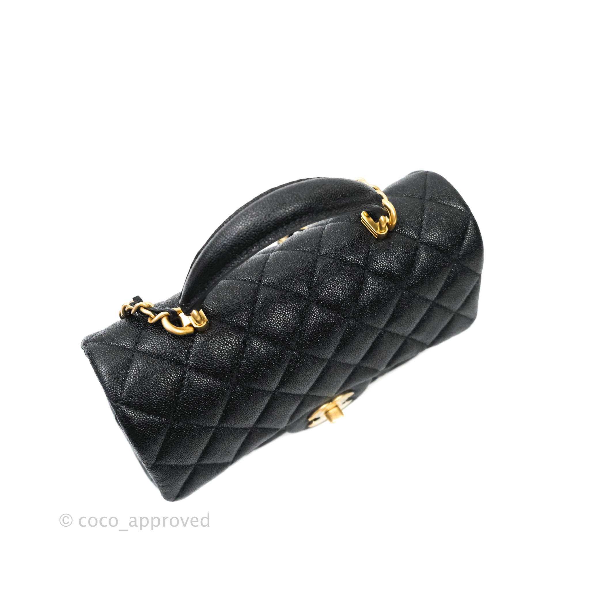 Chanel Quilted Mini O Case Black Caviar Gold Hardware – Coco Approved Studio