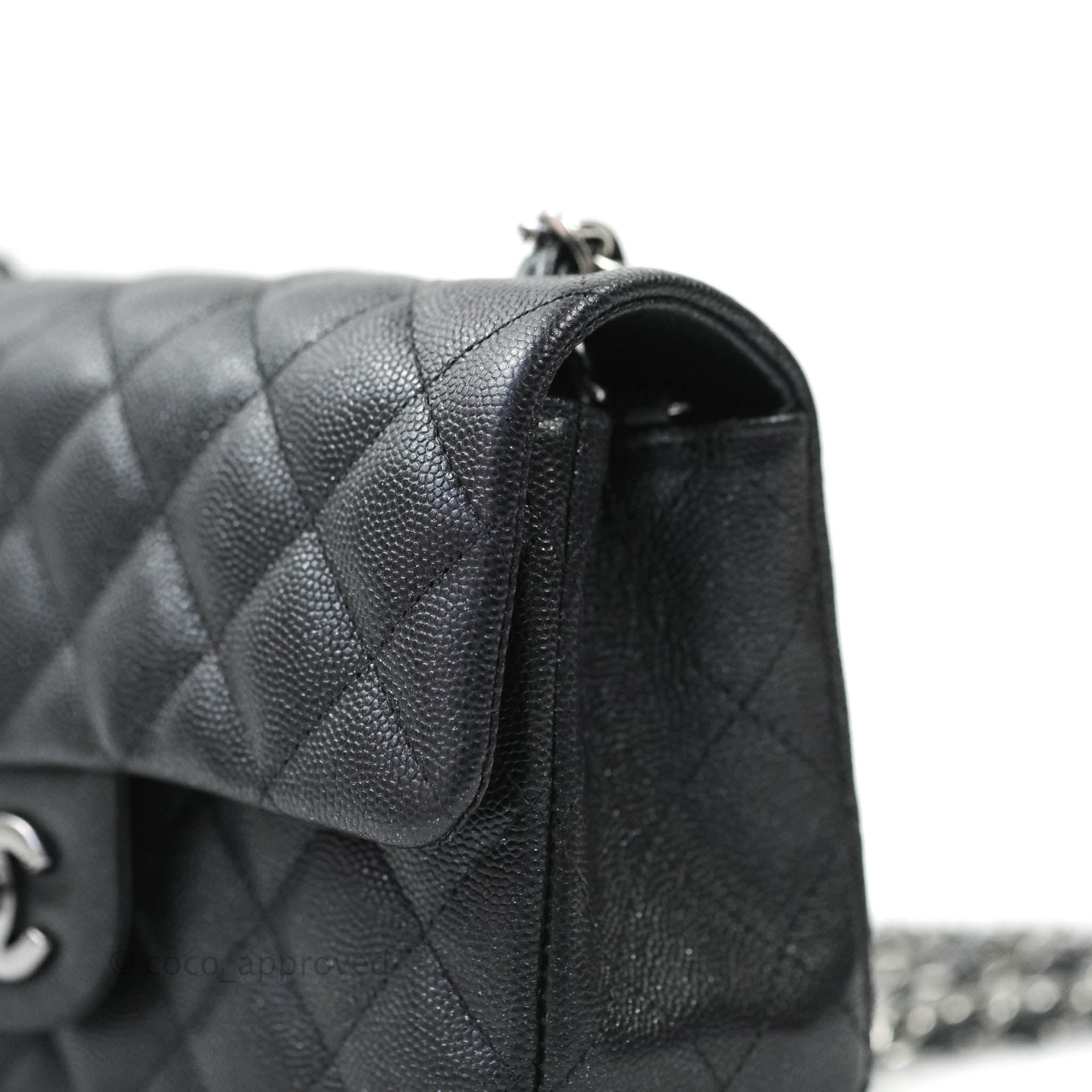 Chanel Classic Quilted Mini Rectangular Flap Iridescent Black Caviar G –  Coco Approved Studio