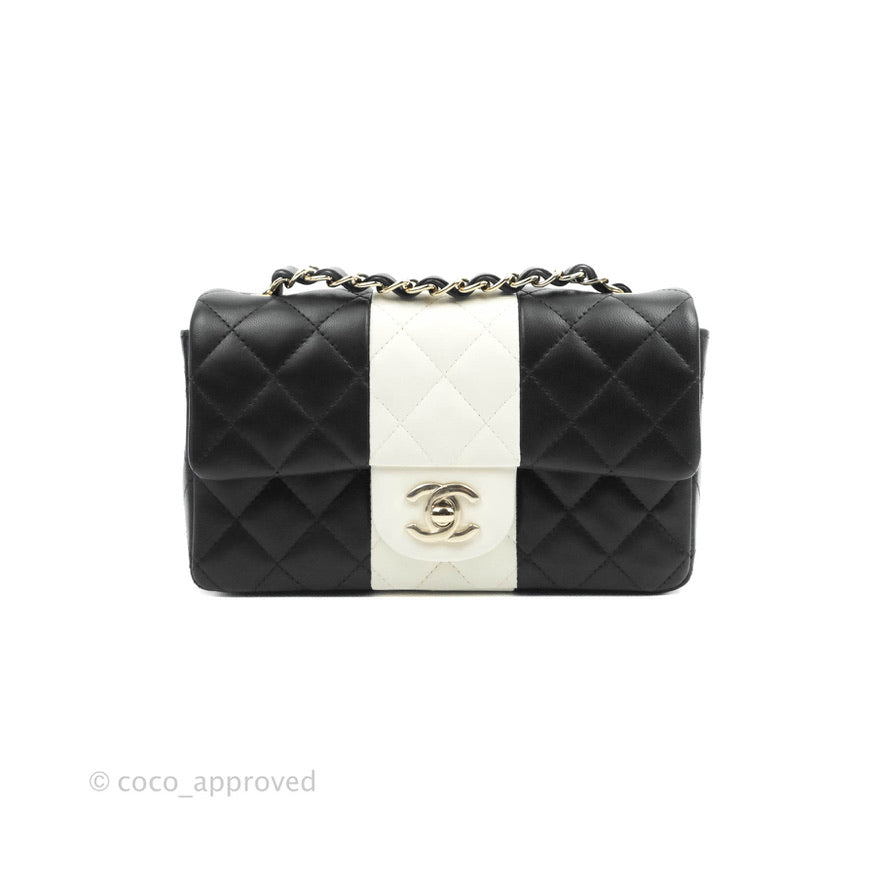 Chanel Flap Bag Mini Lambskin Gold-tone Black