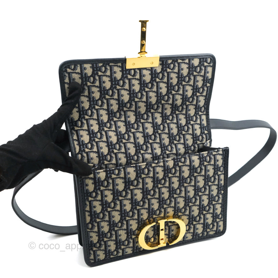 Dior 30 Montaigne Bag Blue Dior Oblique Jacquard
