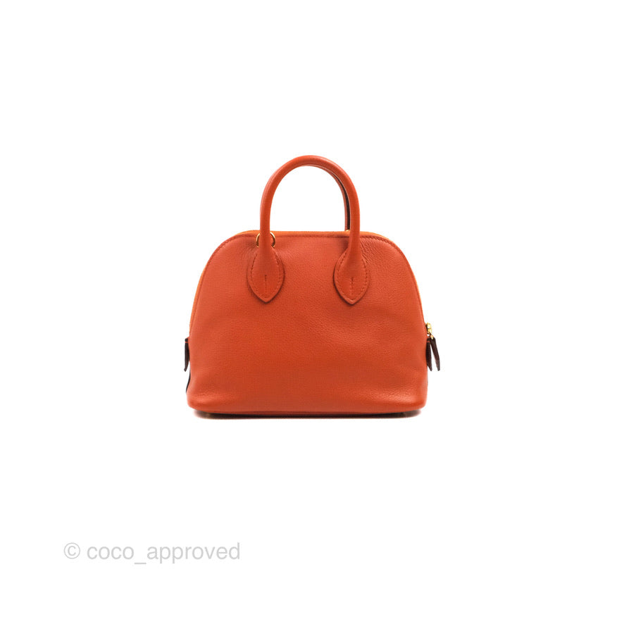 Hermes Mini Bolide 1923 Bag Terre Battue/Anemone Evecolor Gold Hardware