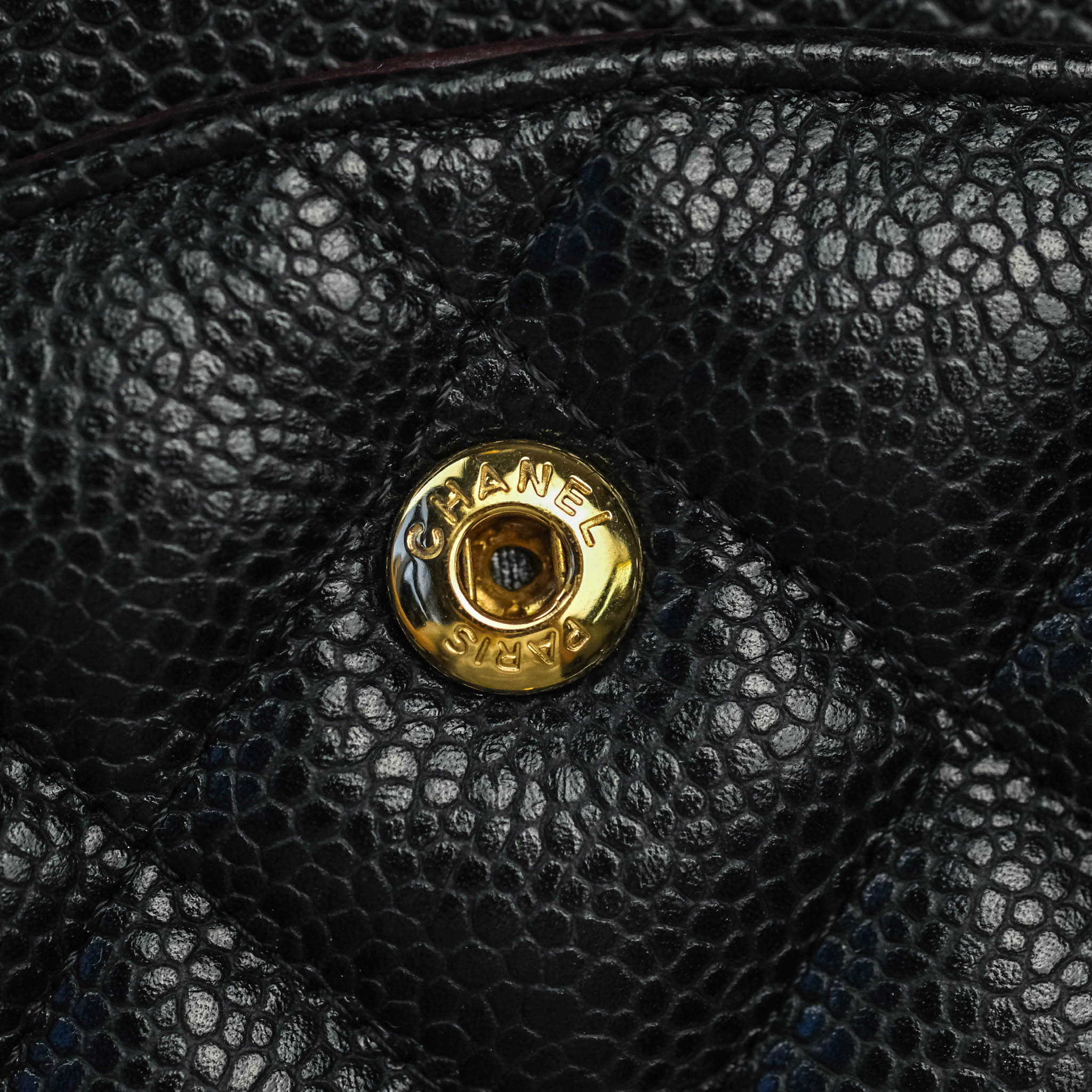 Chanel Quilted Jumbo Double Flap Black Caviar Gold Hardware – Coco