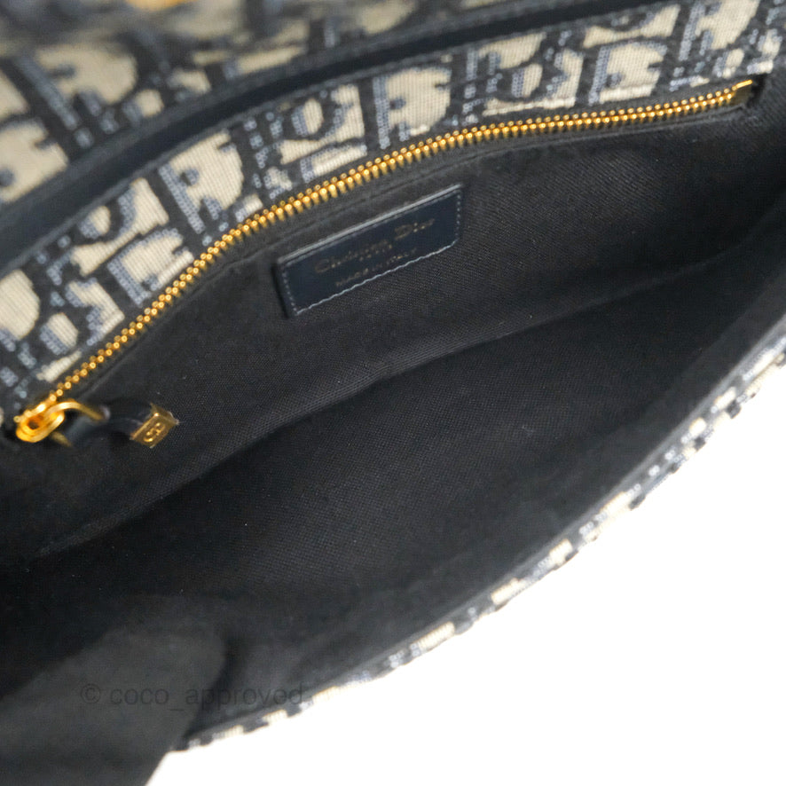 30 montaigne cloth clutch bag Dior Navy in Cloth - 34128008