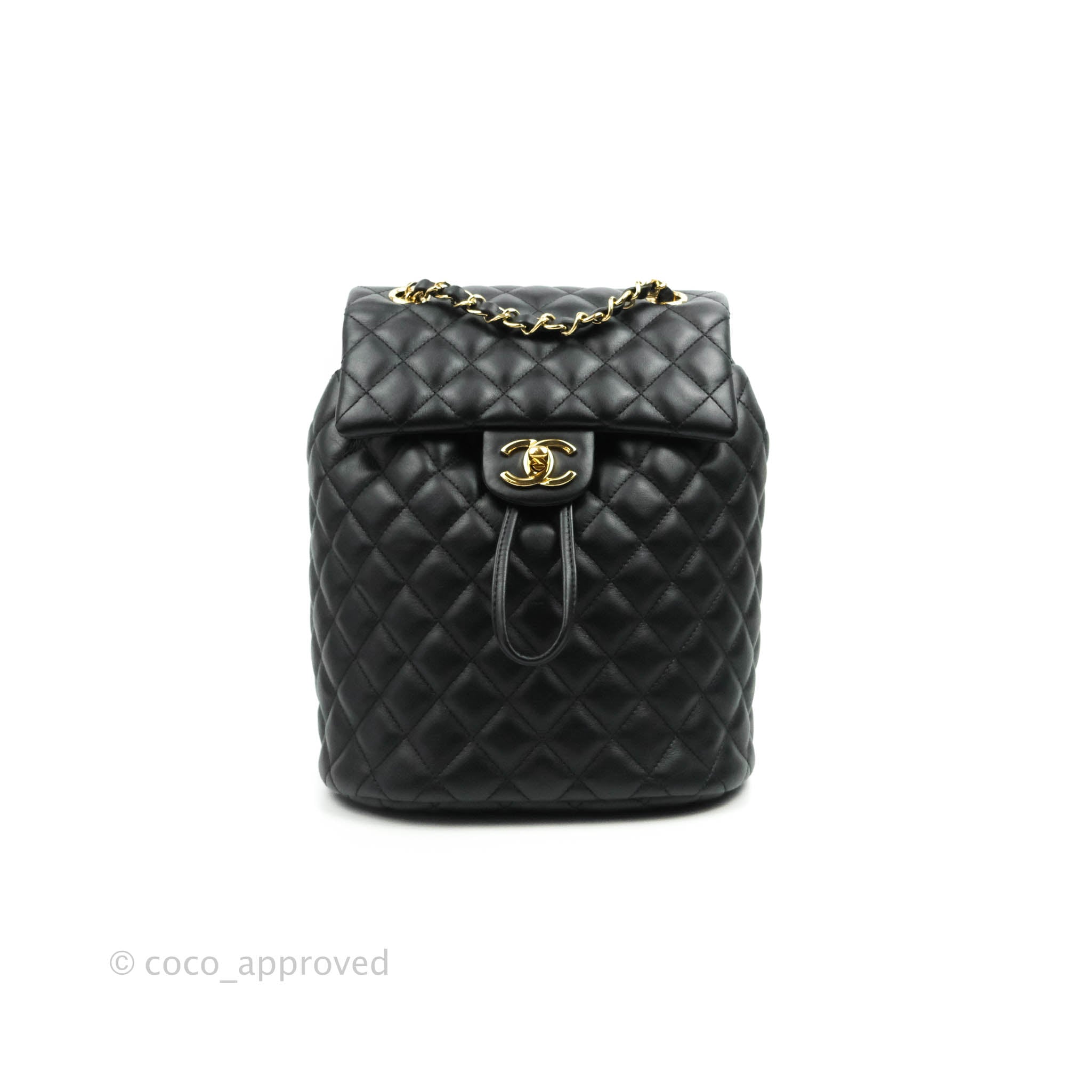 Chanel Quilted Small Urban Spirit Backpack Calfskin Black Gold