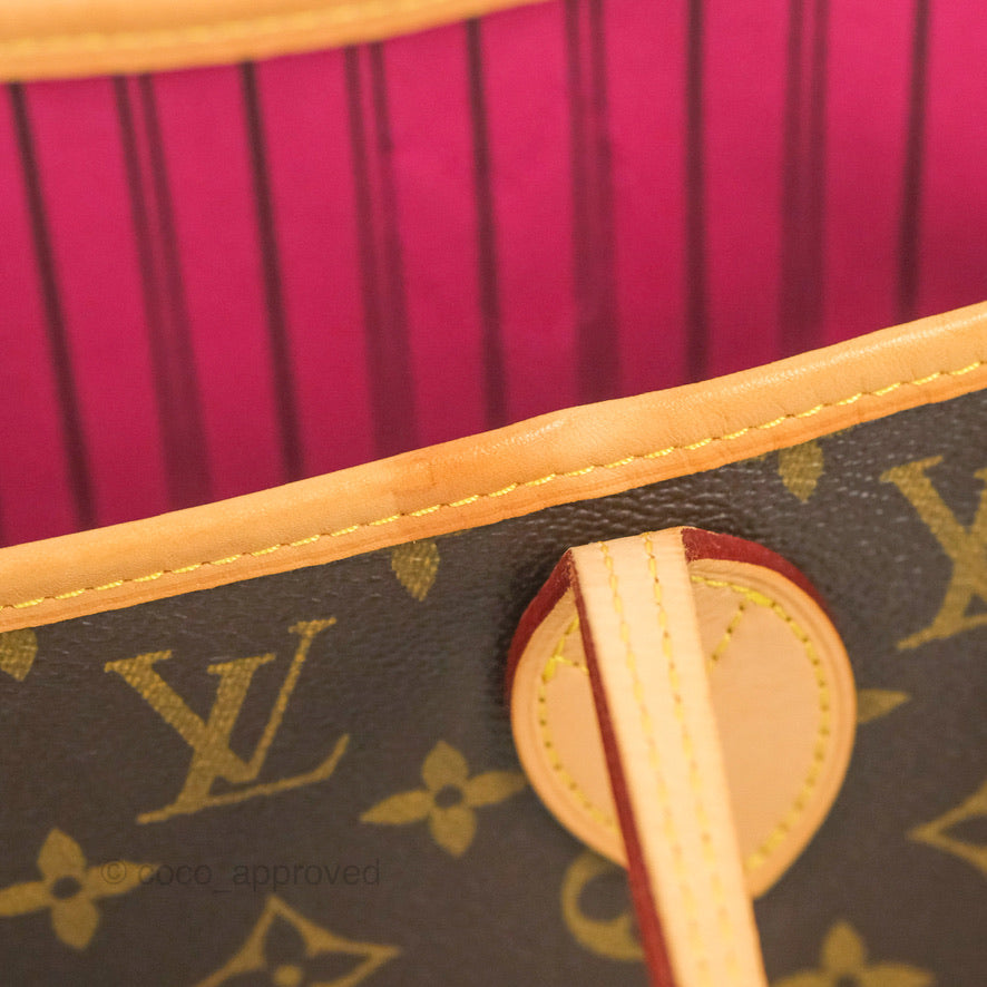 Louis Vuitton Neverfull MM Tote Bag Monogram Canvas Fuchsia – Coco Approved  Studio