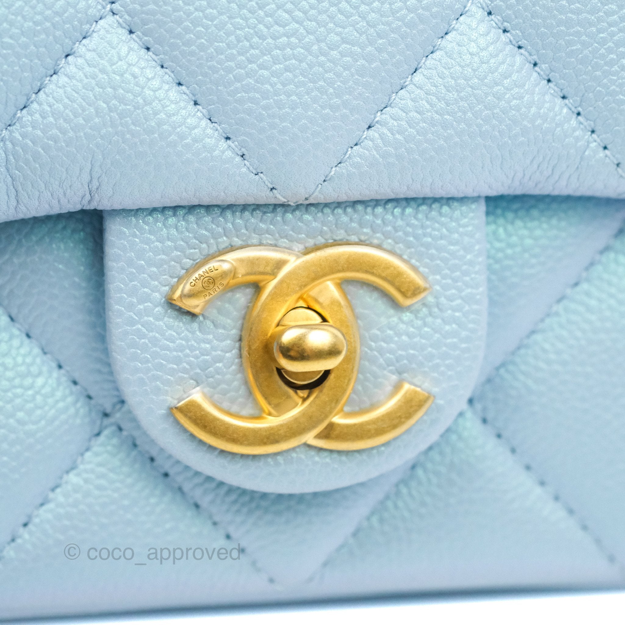 Chanel, 21K Blue Iridescent Small Coco Top Handle