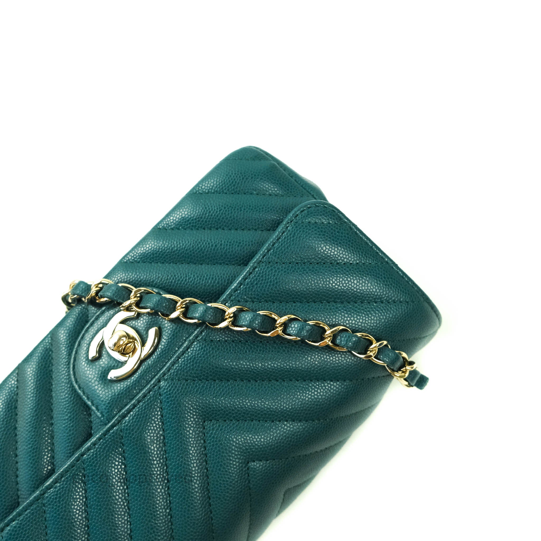 2020 Chanel Green Quilted Caviar Leather Mini Wallet-on-Chain WOC at  1stDibs