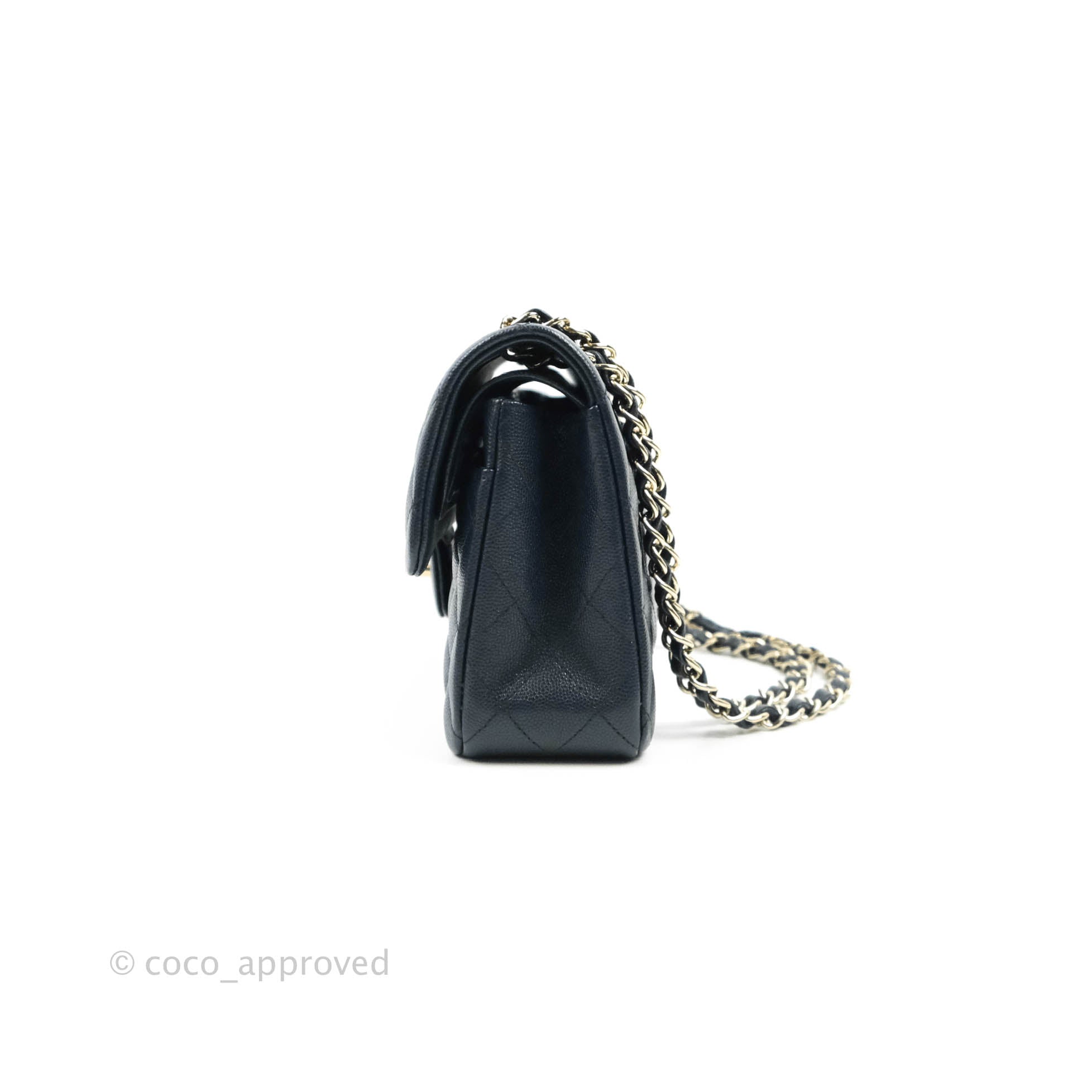Chanel Classic Flap Small Square Bag - Navy