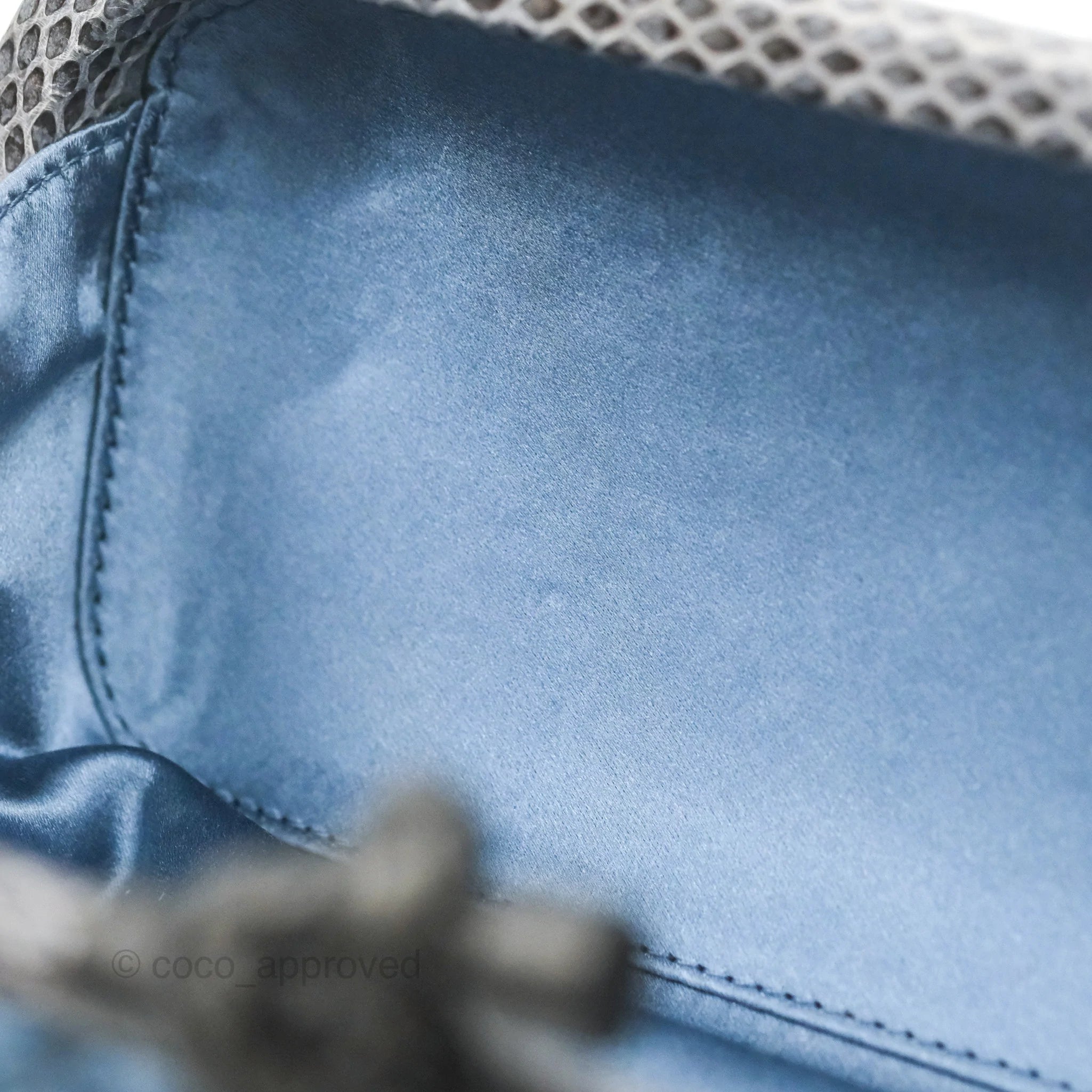 Bottega Veneta Grayish Blue Satin Ayers Stretch Knot Clutch – The Closet