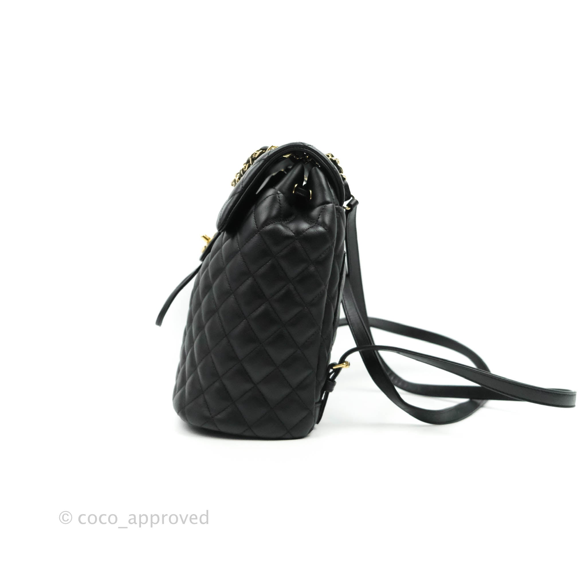 Chanel Quilted Small Urban Spirit Backpack Calfskin Black Gold