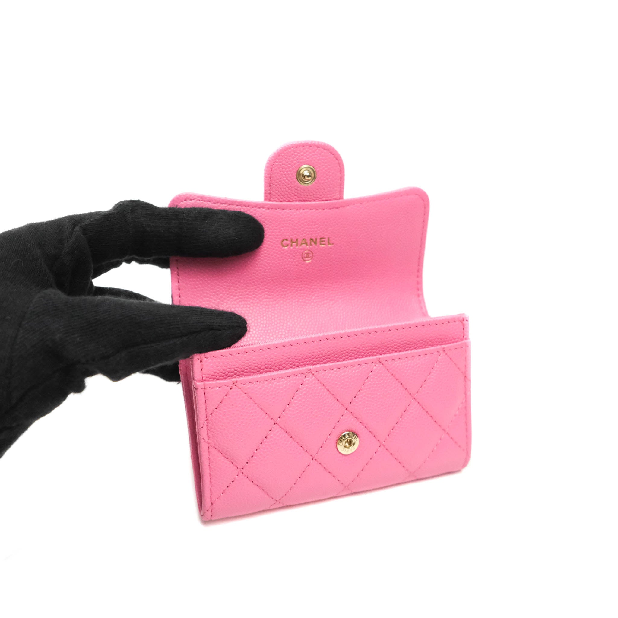 Chanel Pink Caviar Classic Flap Card Holder Q6A3EO0FPB000