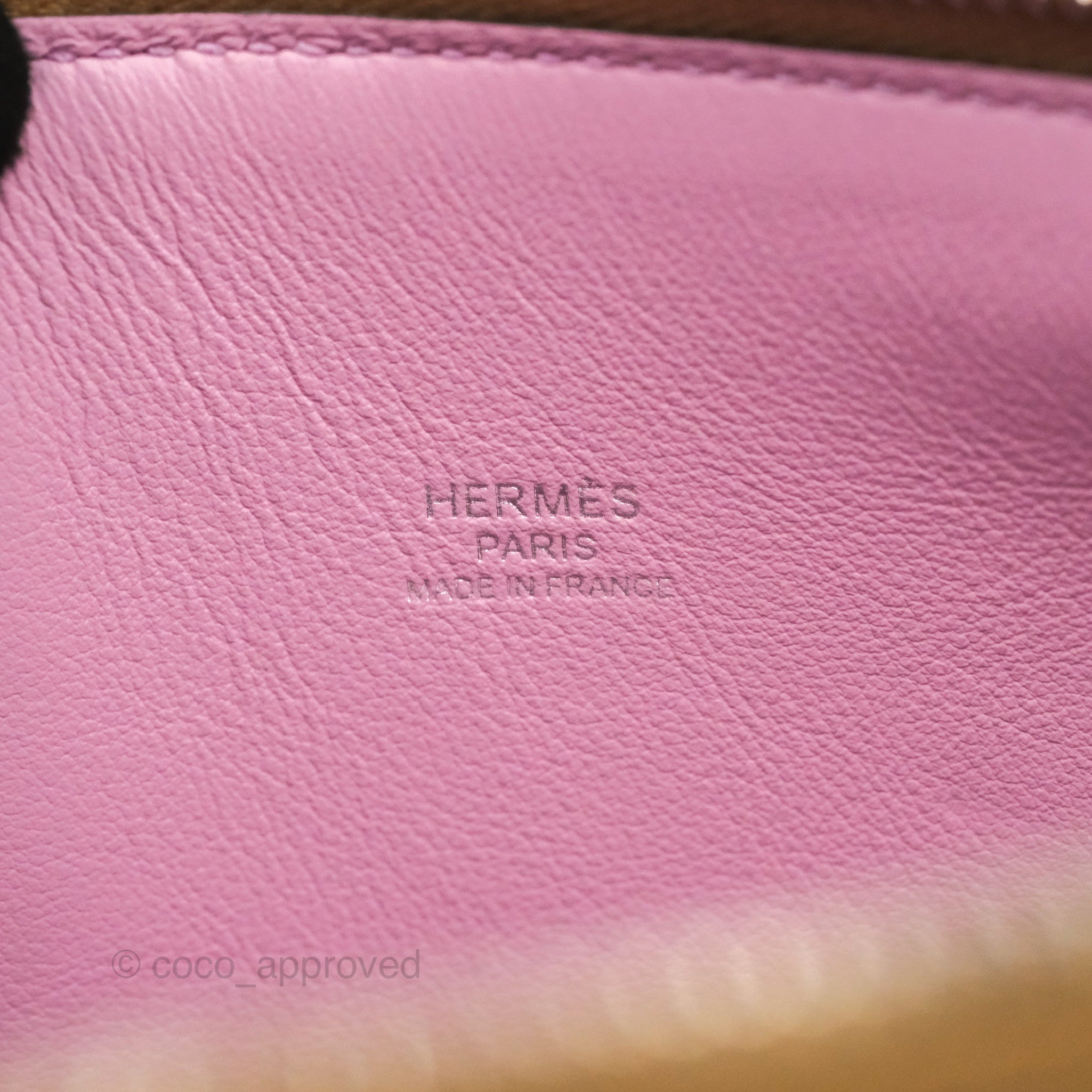 Hermès Bolide 1923 25 In Mauve Sylvestre Epsom With Palladium Hardware in  Pink