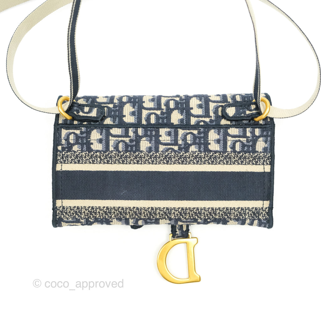 Christian Dior Saddle Navy Oblique Jacquard Belt Bag