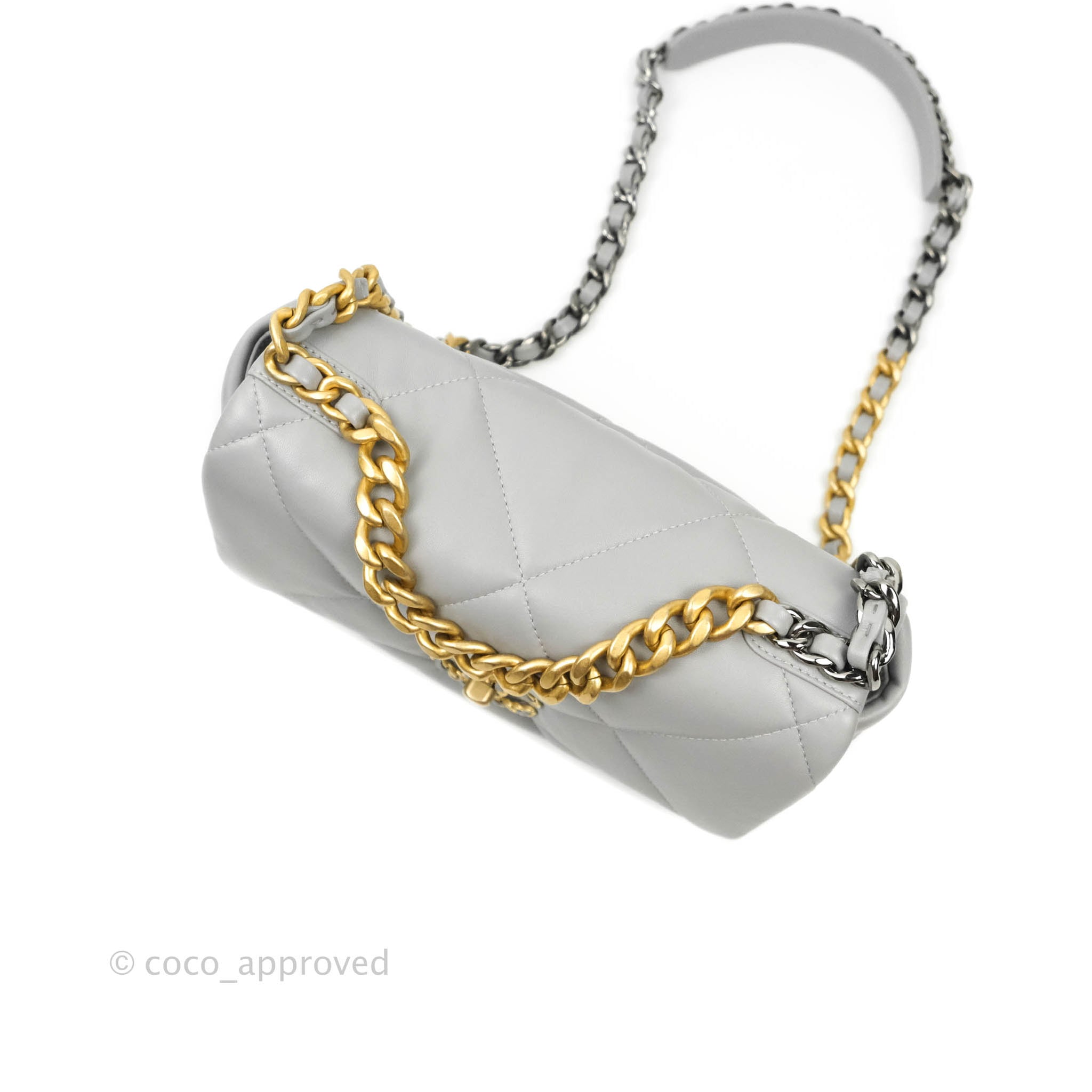 Chanel 19 Small Grey Mixed Hardware 21B – Coco Approved Studio