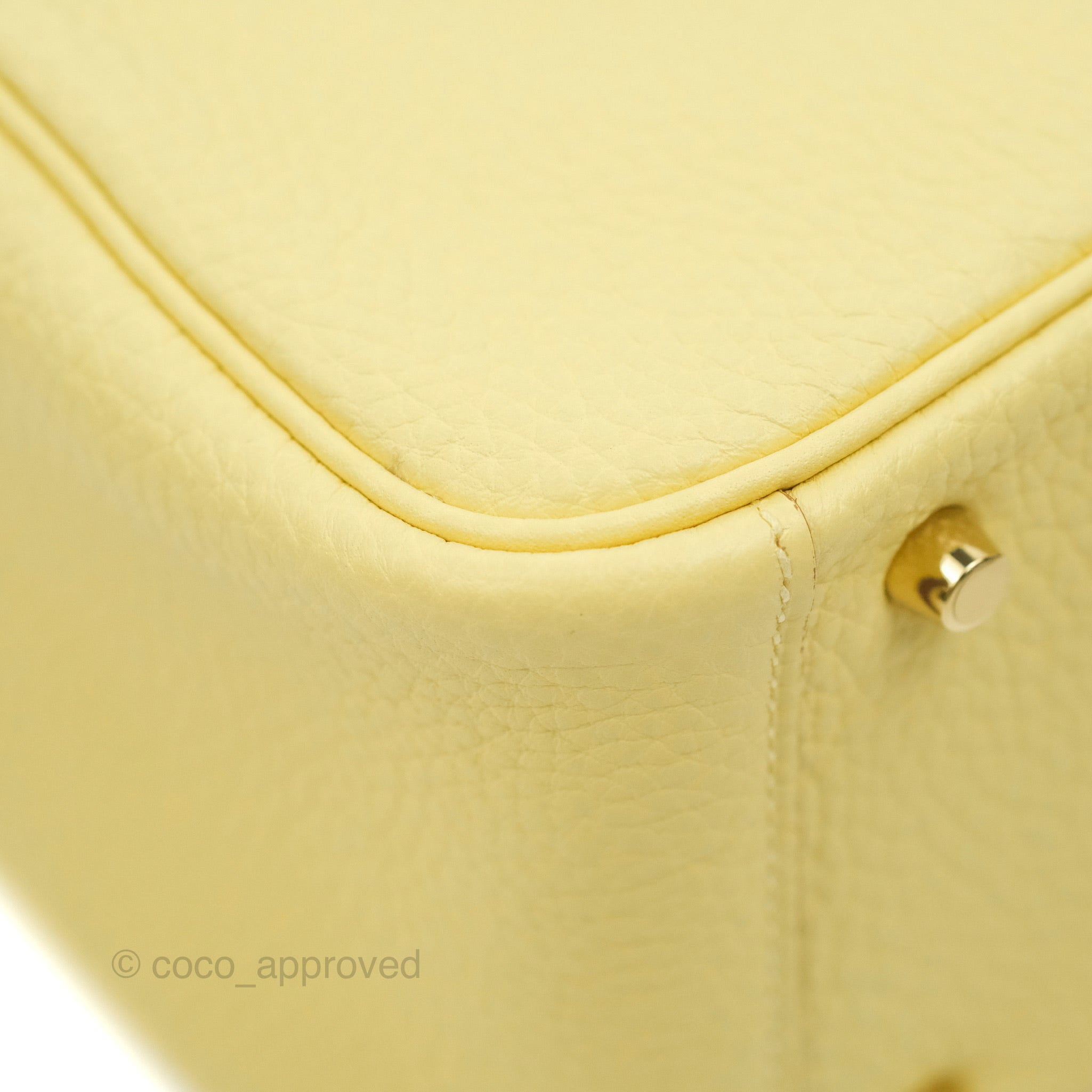 Hermes Berline 21 Mini Perforated Gold at Jill's Consignment