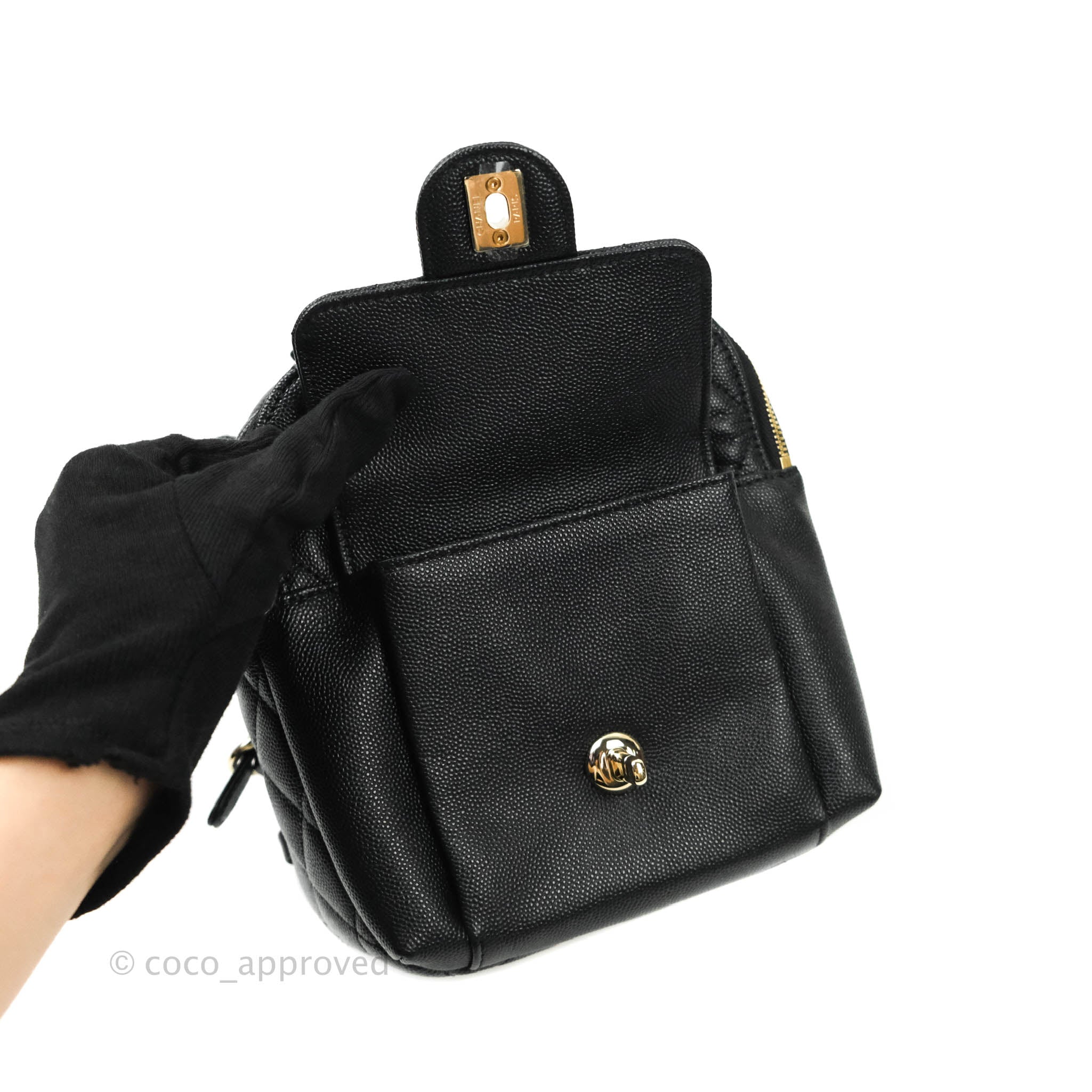 black chanel backpack purse