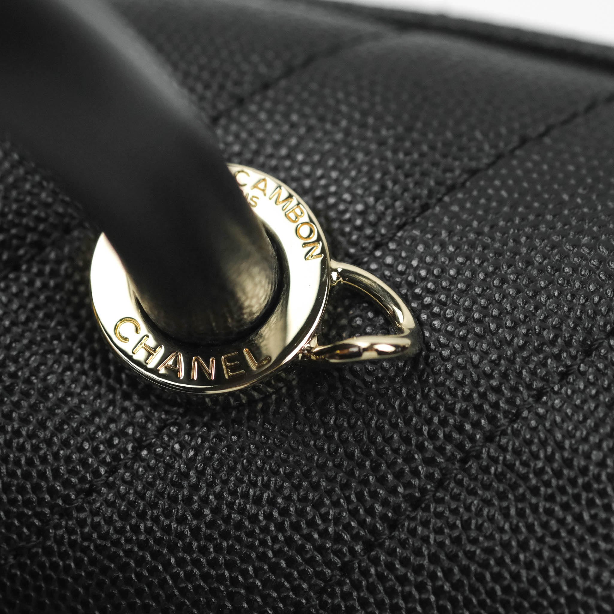 CARTIER VINTAGE TRINITY BAG, black leather with three iconic round