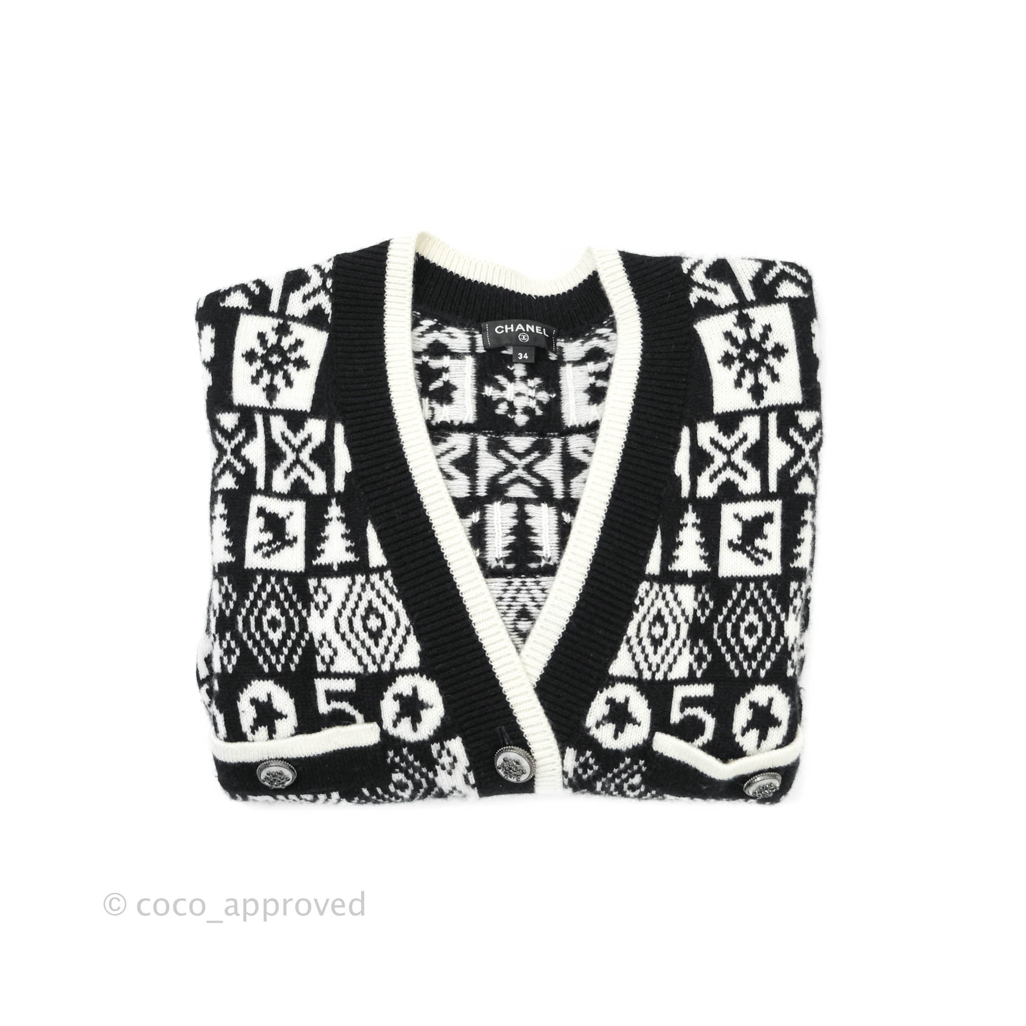 Black & White Chanel Style Cardigan.