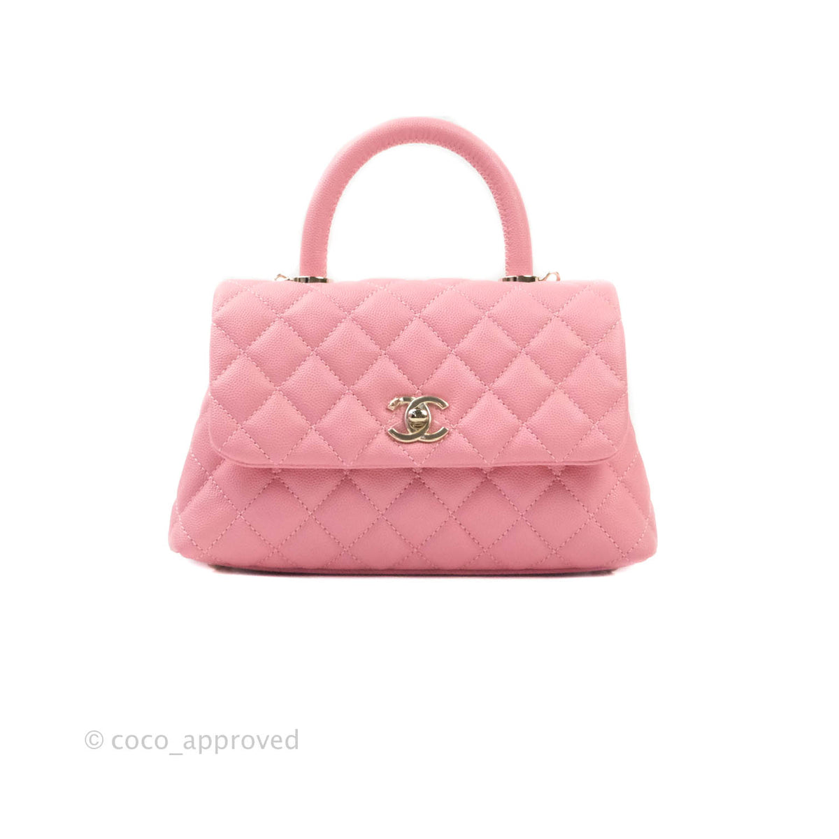 chanel coco handle bag pink
