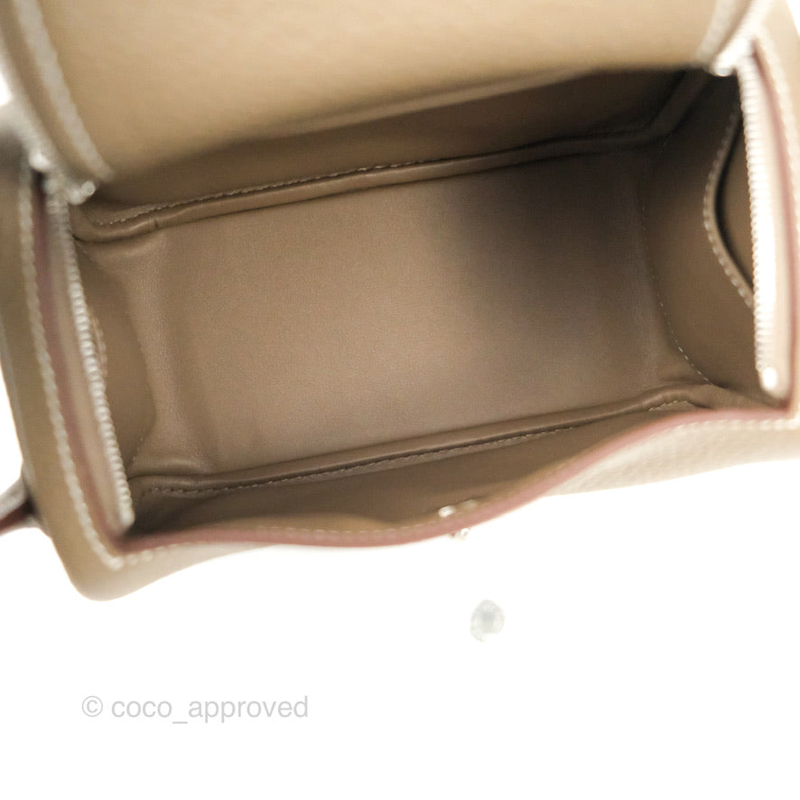 Hermès Mini Lindy 20 Etoupe Clemence Silver Hardware – Coco