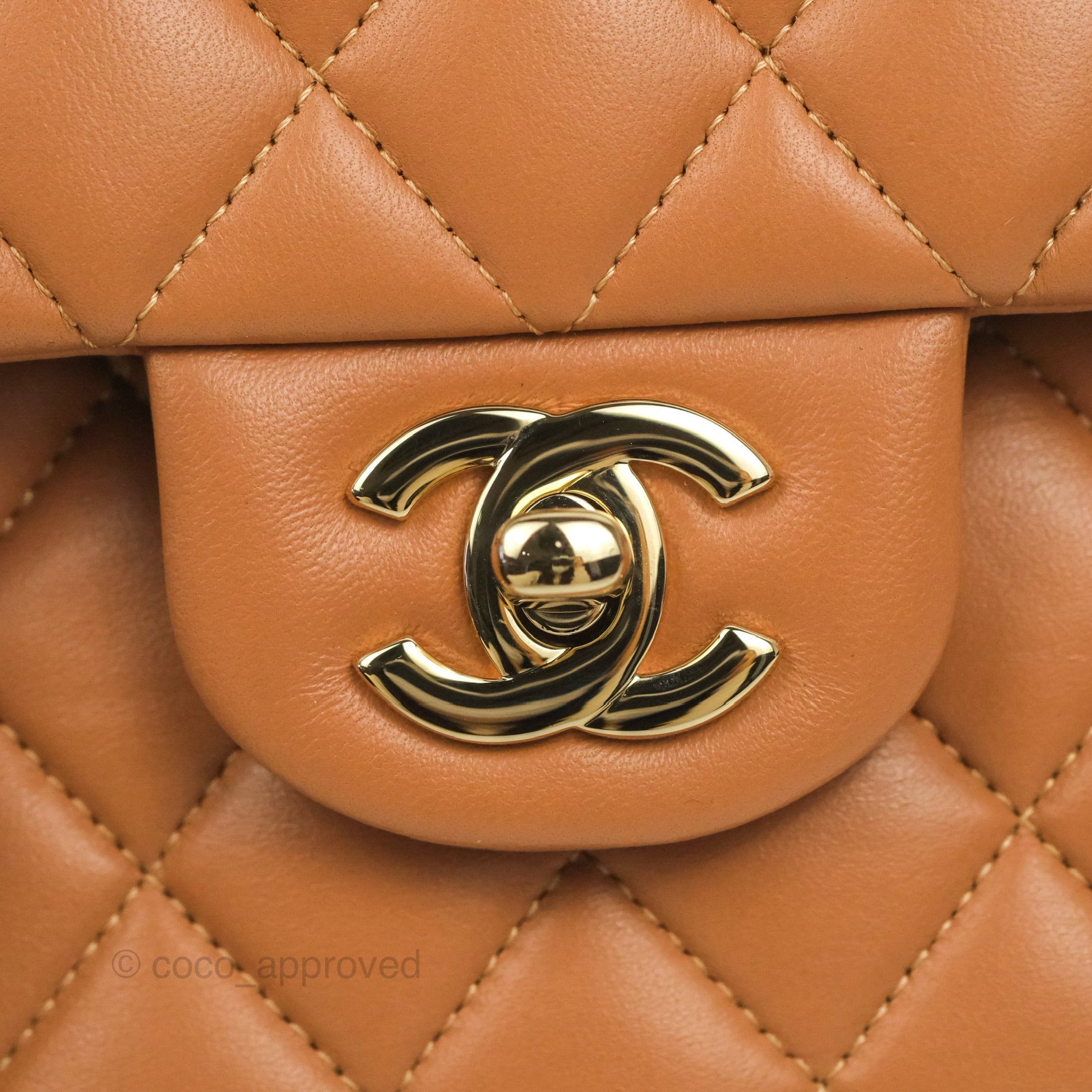 Chanel Small Classic Quilted Flap Dark Beige Caramel Lambskin Gold Har –  Coco Approved Studio