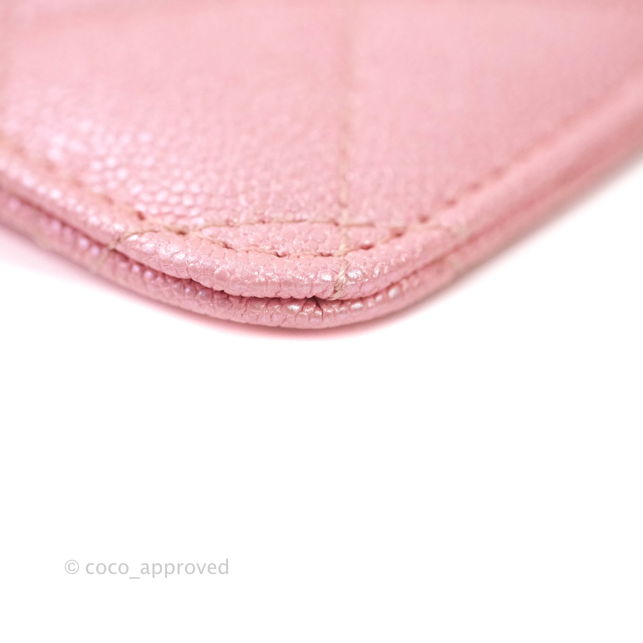 Chanel Classic Flat Iridescent Pink Caviar Wallet Pouch Gold Hardware – Coco  Approved Studio
