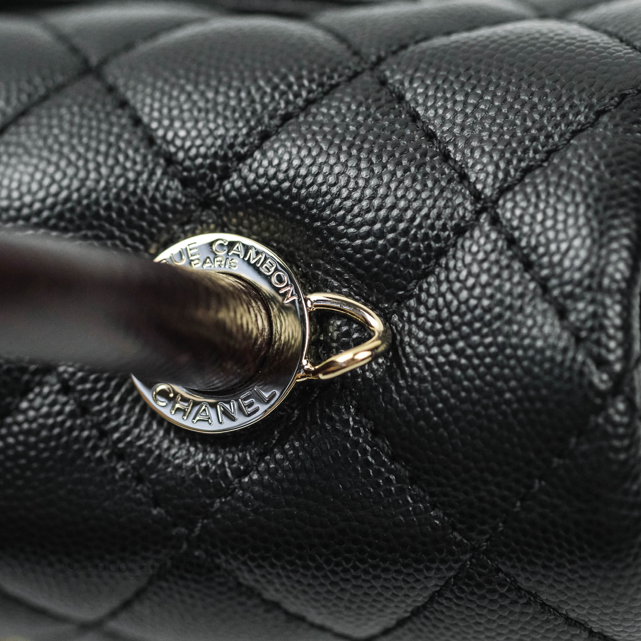 Chanel Black Quilted Caviar Mini Coco Top Handle Gold Hardware, 2020  Available For Immediate Sale At Sotheby's