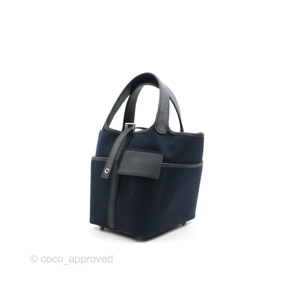 Hermes Picotin Lock 18 Pockets Bleu Marine Black Palladium Hardware