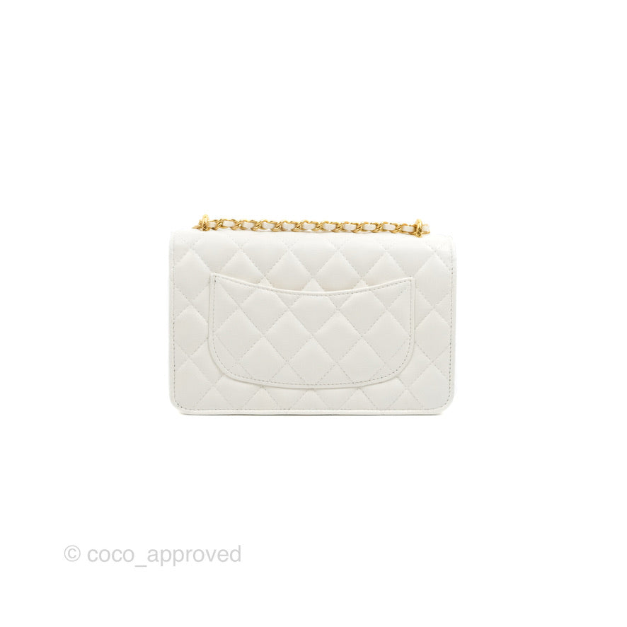 Chanel Quilted Classic Chain Around WOC Yellow Lambskin Aged Gold Hard –  Coco Approved Studio