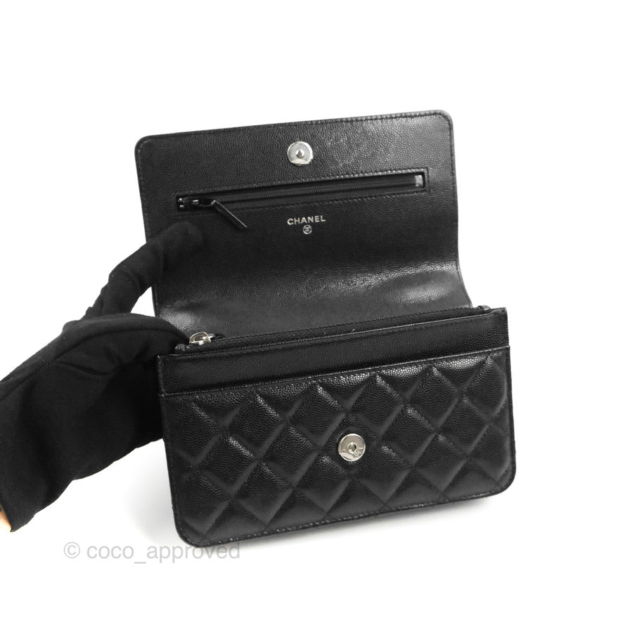 Chanel Quilted So Black Wallet on Chain WOC Caviar Incognito Hardware – Coco  Approved Studio