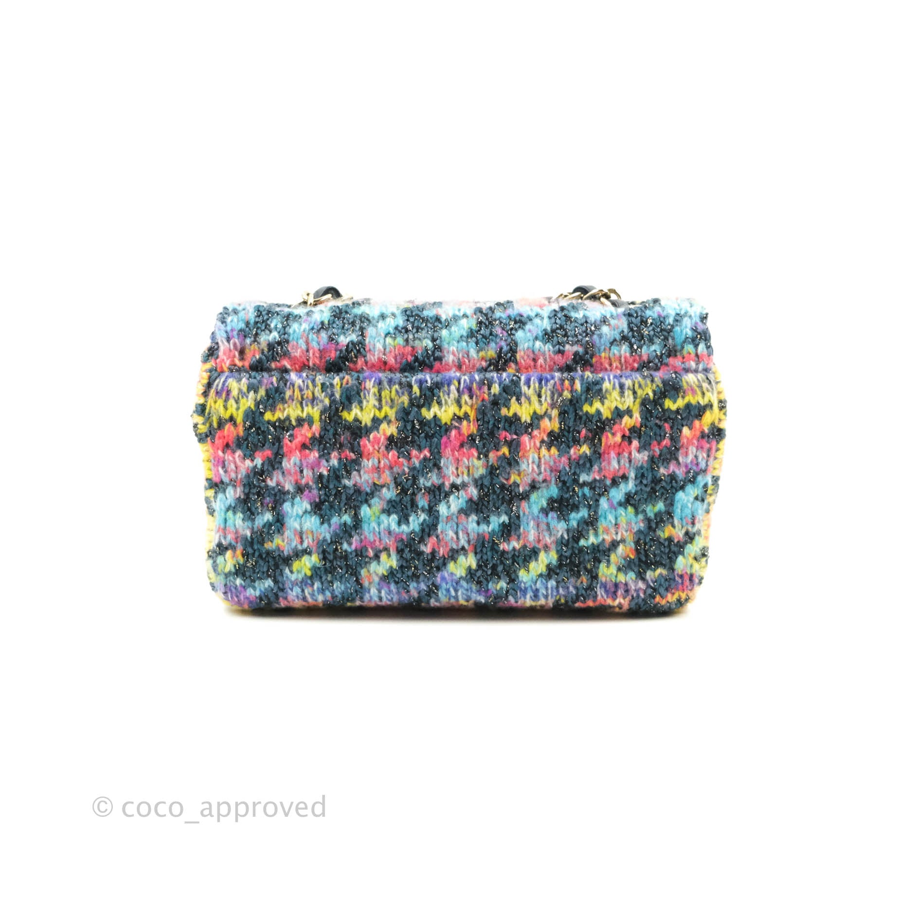 Chanel 19 Rainbow Houndstooth Tweed Wool Flap Bag Small – Boutique Patina