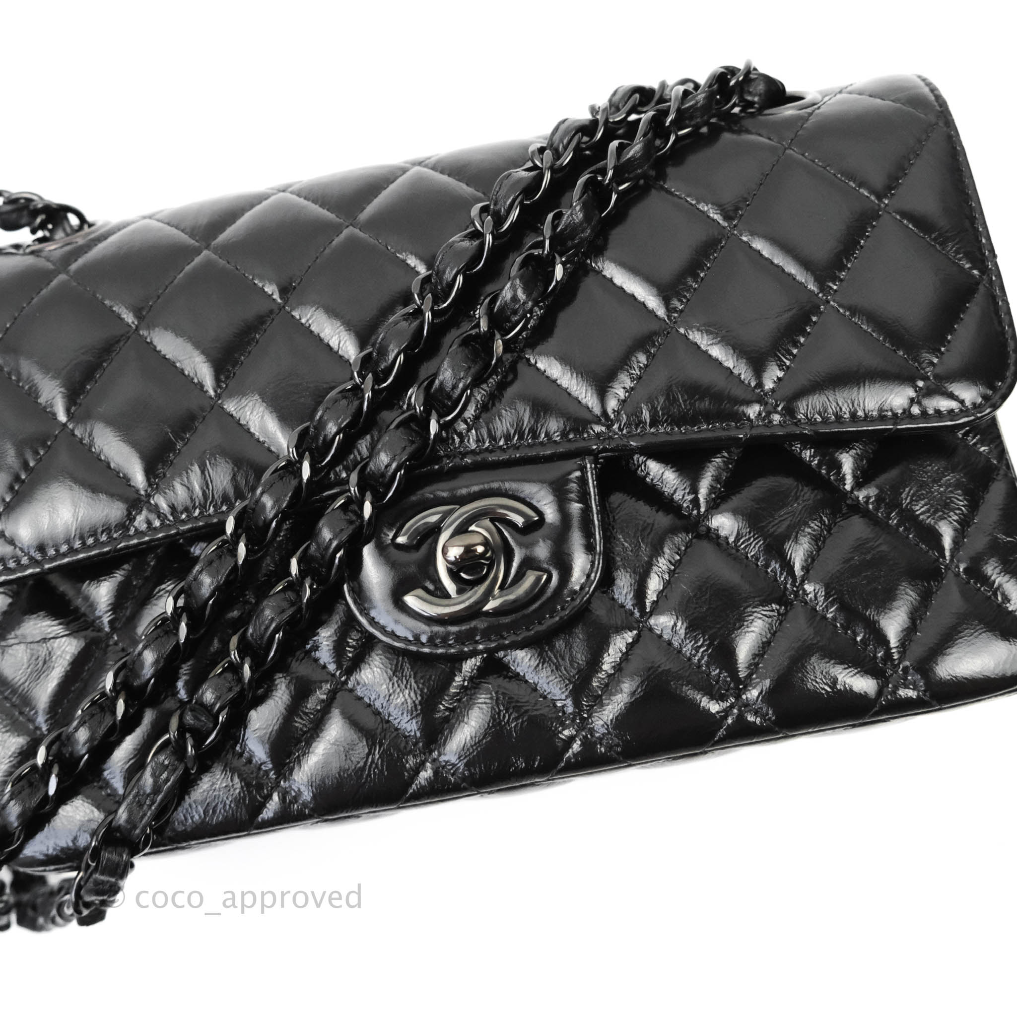 Chanel Medium Classic Double Flap Bag SO Black Lambskin Black Hardware